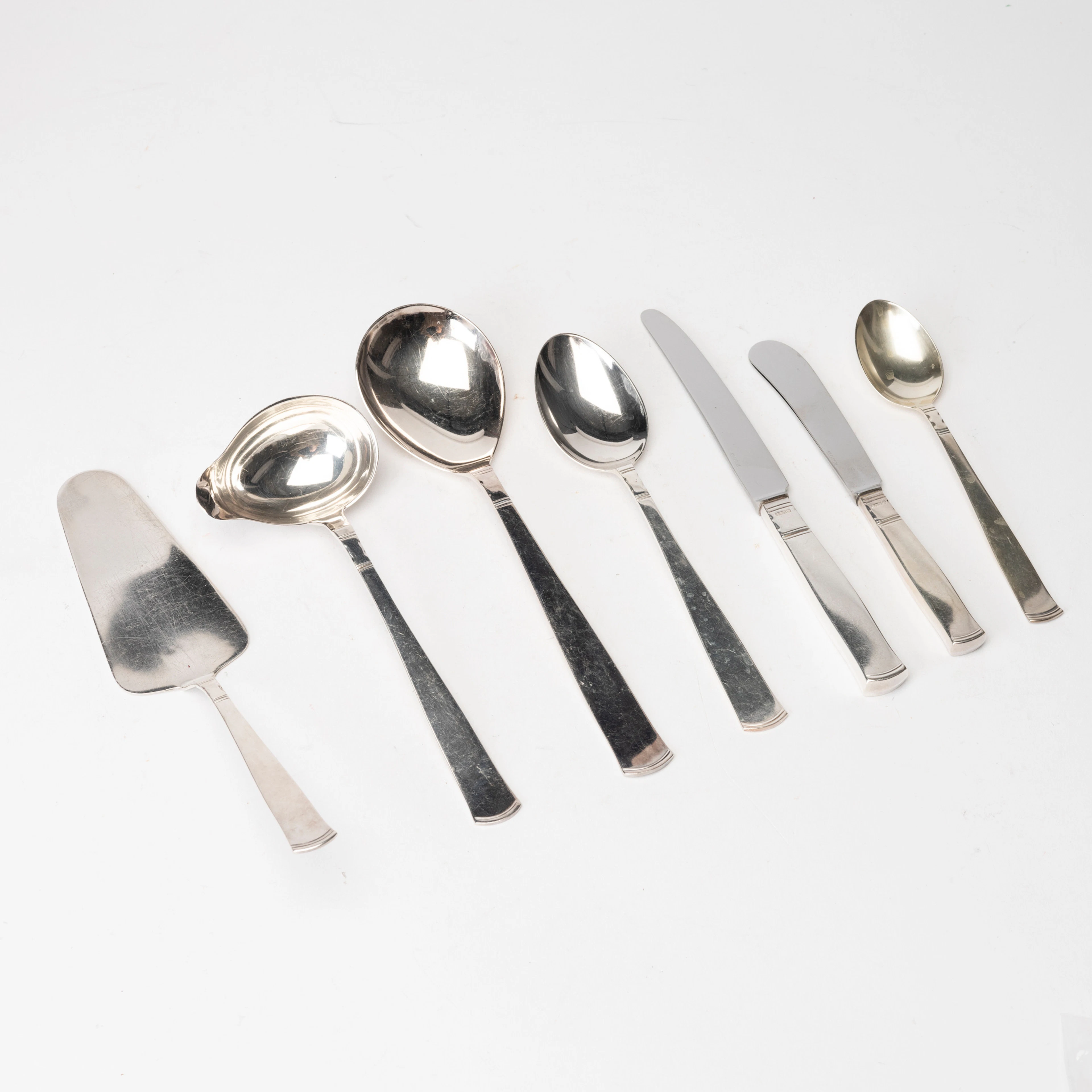 BESTICKSERVIS, 53 delar, silver, "Rosenholm", GAB, Stockholm samt