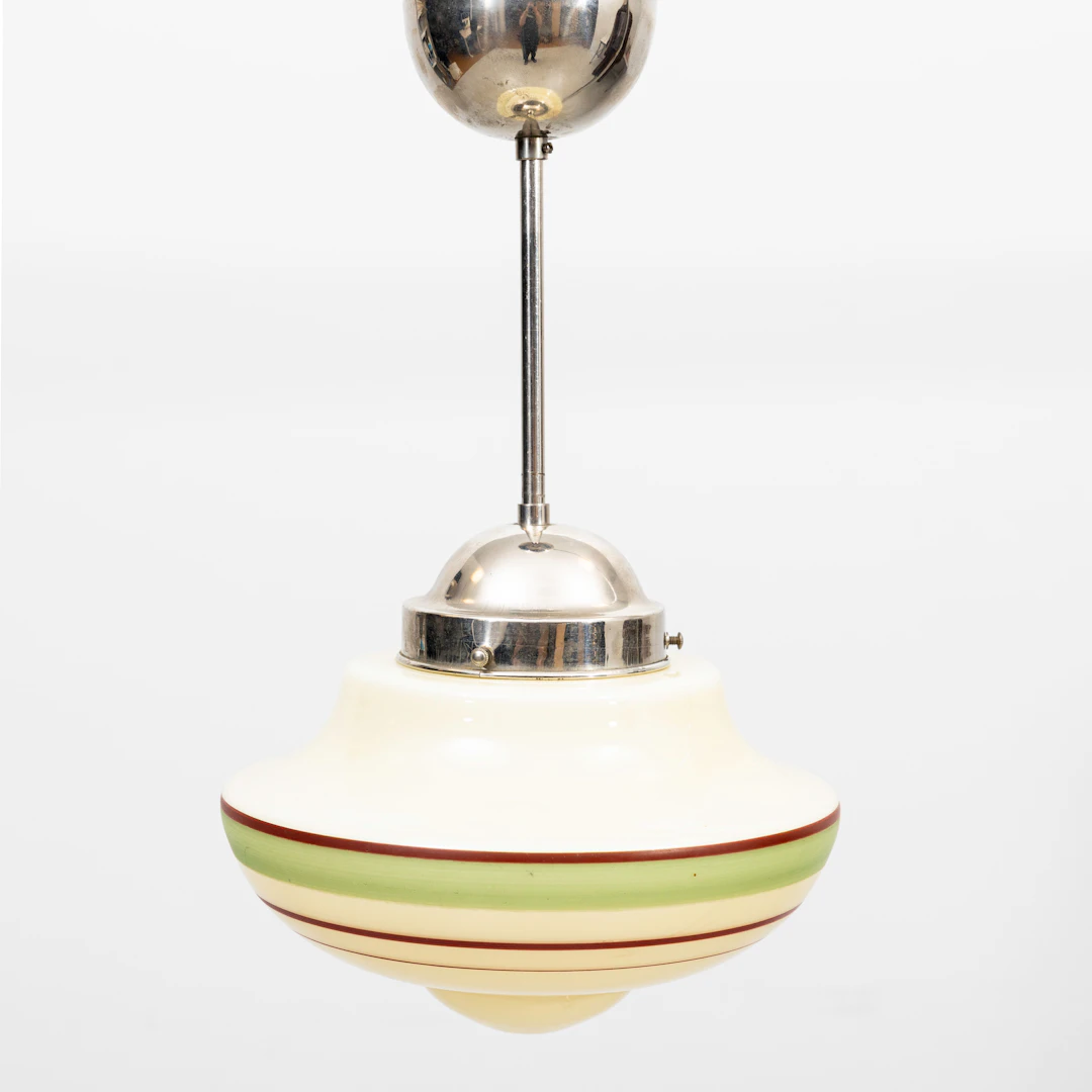 TAKLAMPA, glas, Art Deco, 1930-tal, höjd ca 42 cm.