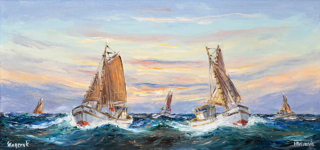 KURT ERIK HEINONEN. "Skagerak", olja på duk, signerad, K Heinonen.