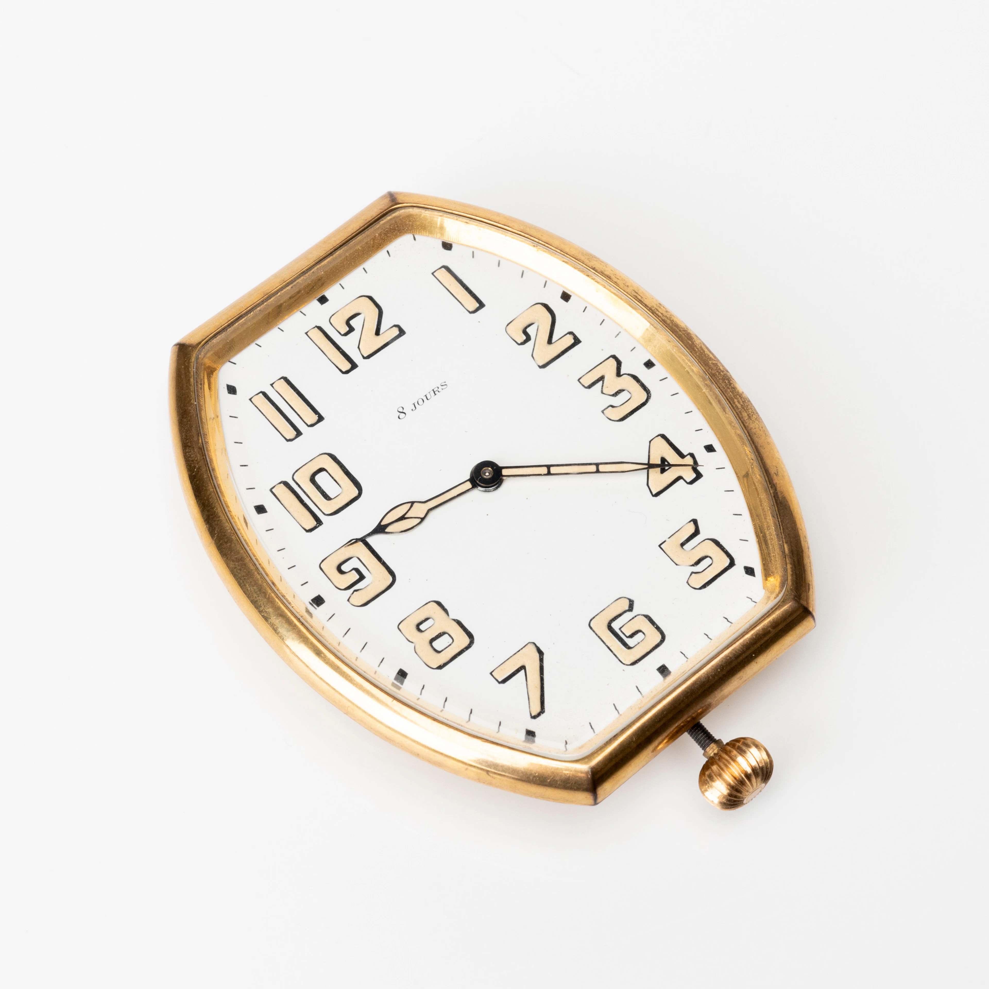 OCTAVA WATCH CO. Panelur, 8 days, manuell, boett av doublé, Art déco