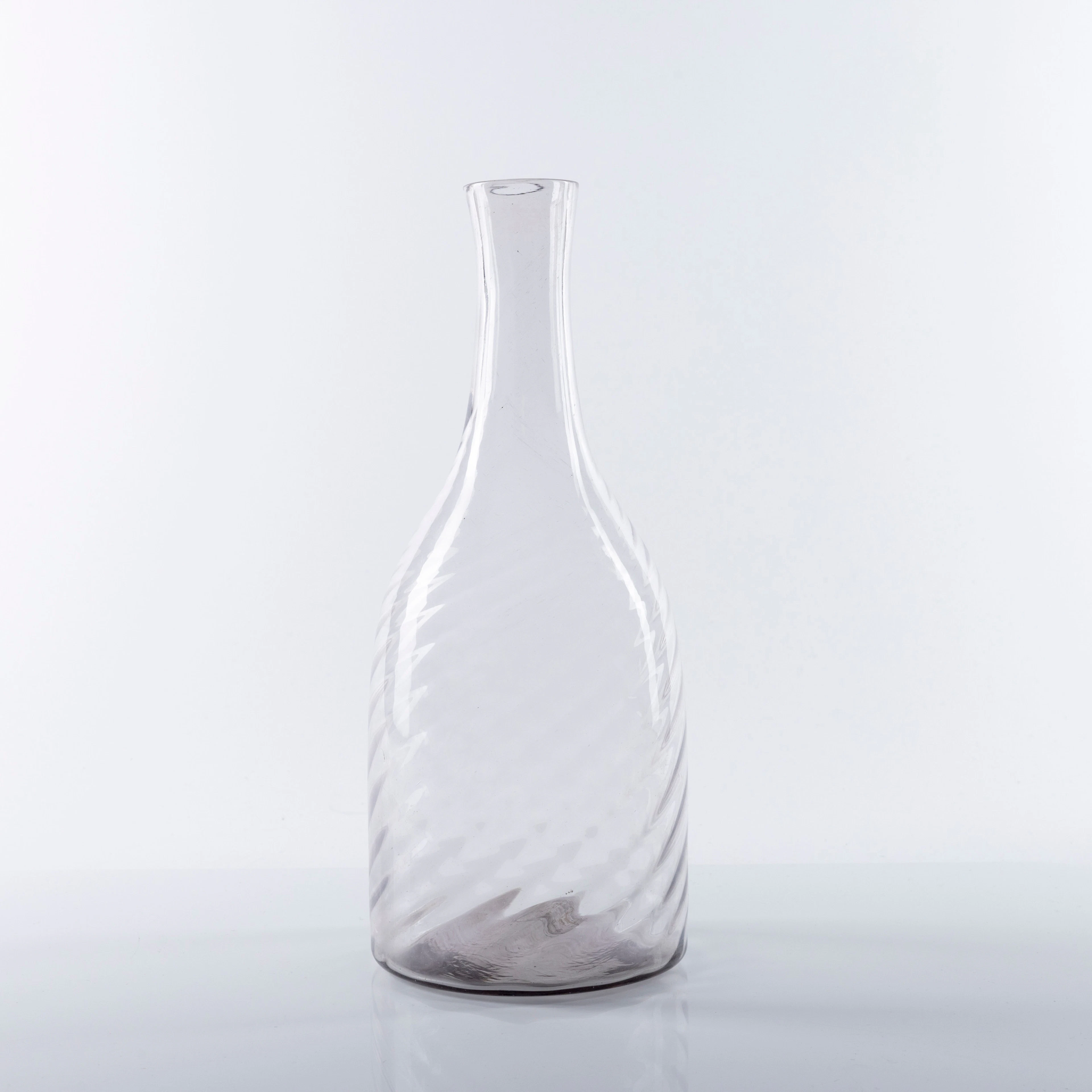 KARAFF/VAS, optikblåst glas, 1800-tal.