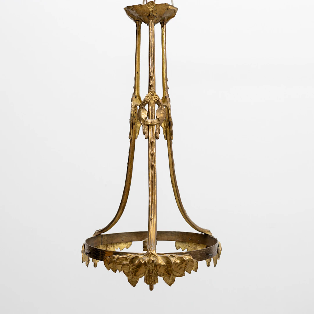 TAKLAMPA, mässing, Jugend, Böhlmarks Lampfabrik, tidigt 1900-tal