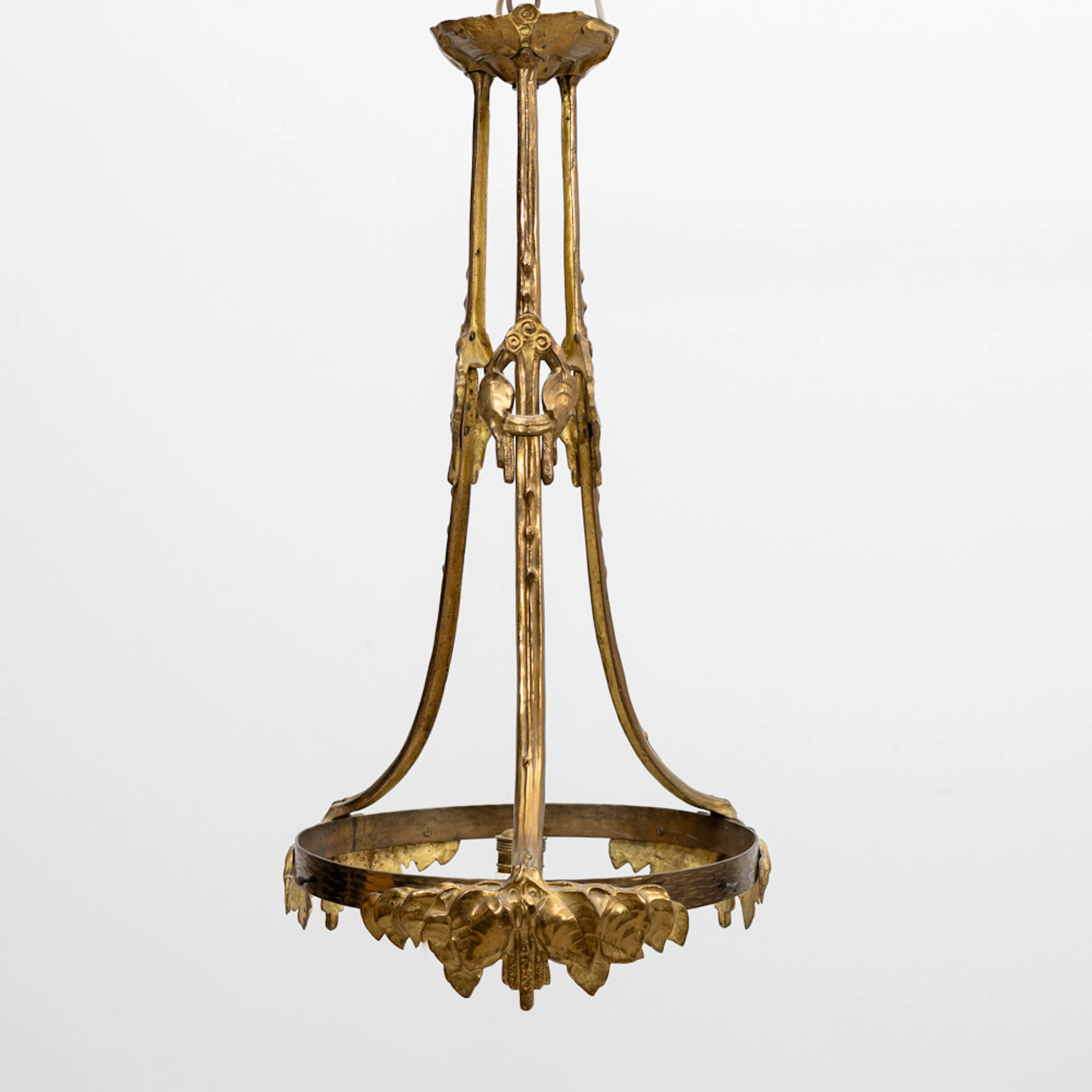 TAKLAMPA, mässing, Jugend, Böhlmarks Lampfabrik, tidigt 1900-tal