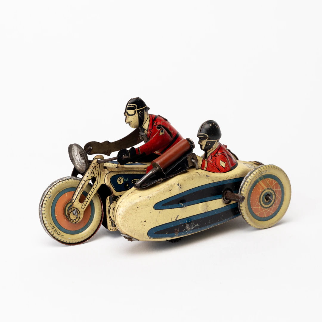 SFA 758 motorcykel med sidovagn, urverk, France, Paris1930-40-tal.