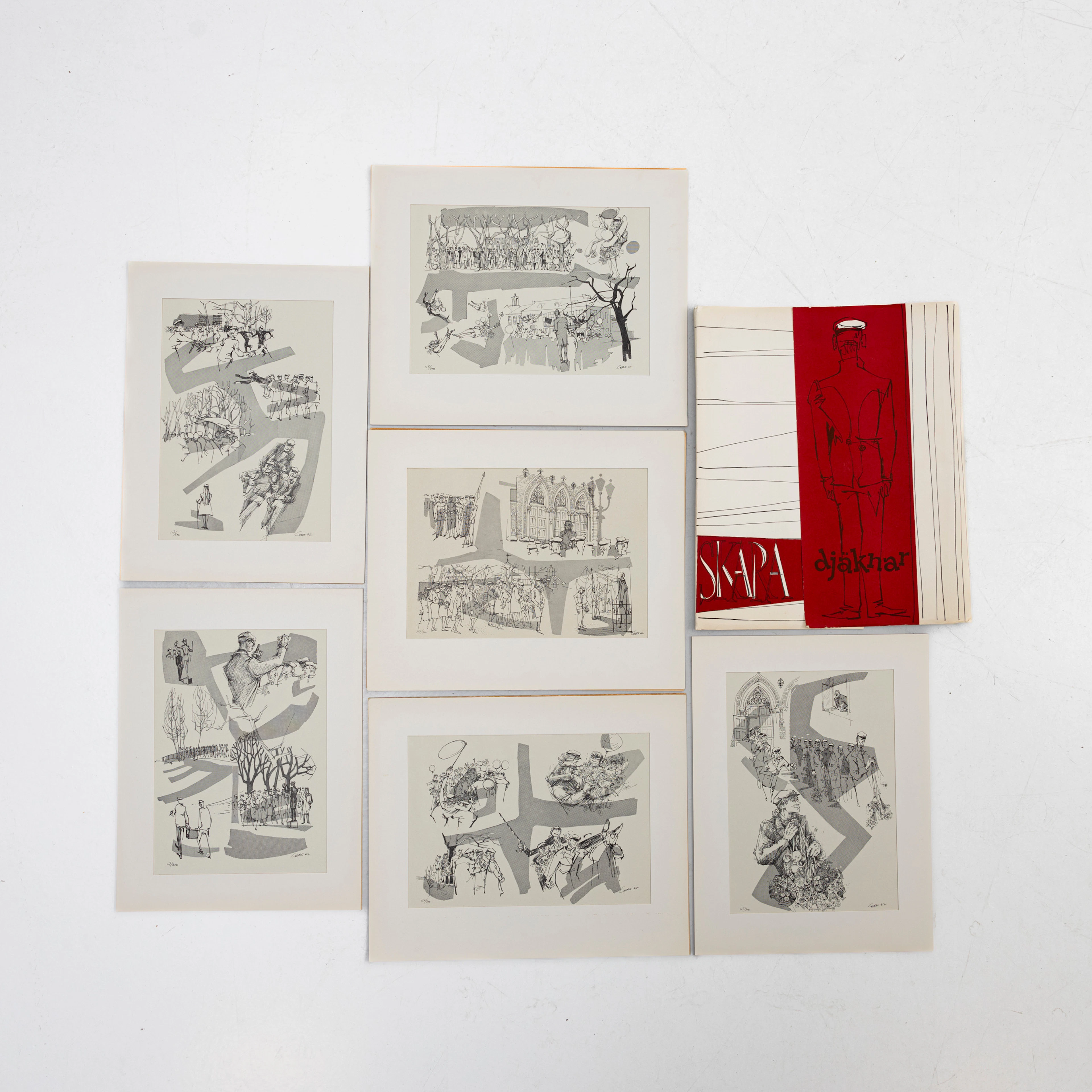 EDNA CERS-WINBERG (F.1934). Mapp med 6 litografier, signerade, numrerade