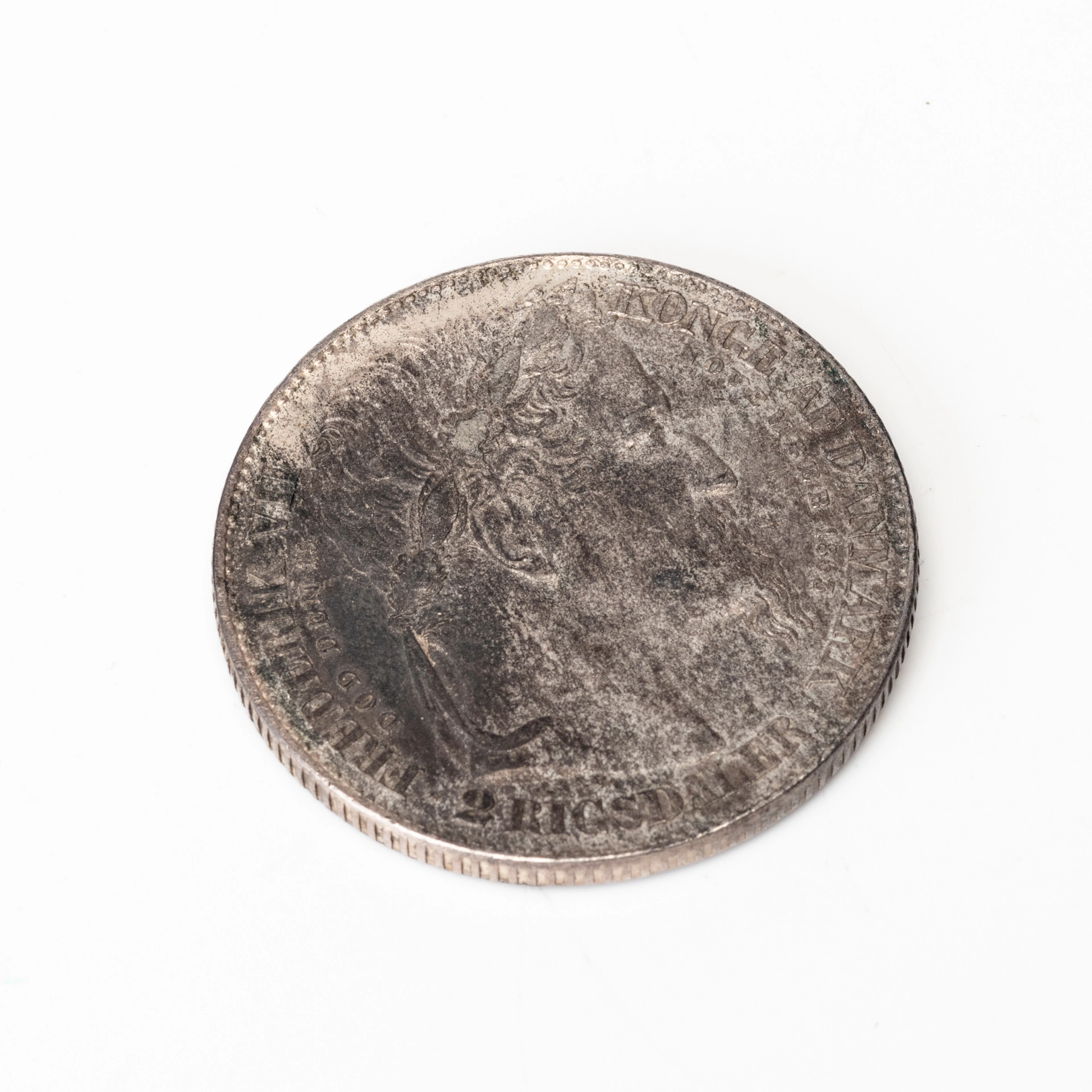 MYNT, silver, 2 rigsdaler, Danmark, Tronskiftets Specie (Fredrik VIIs