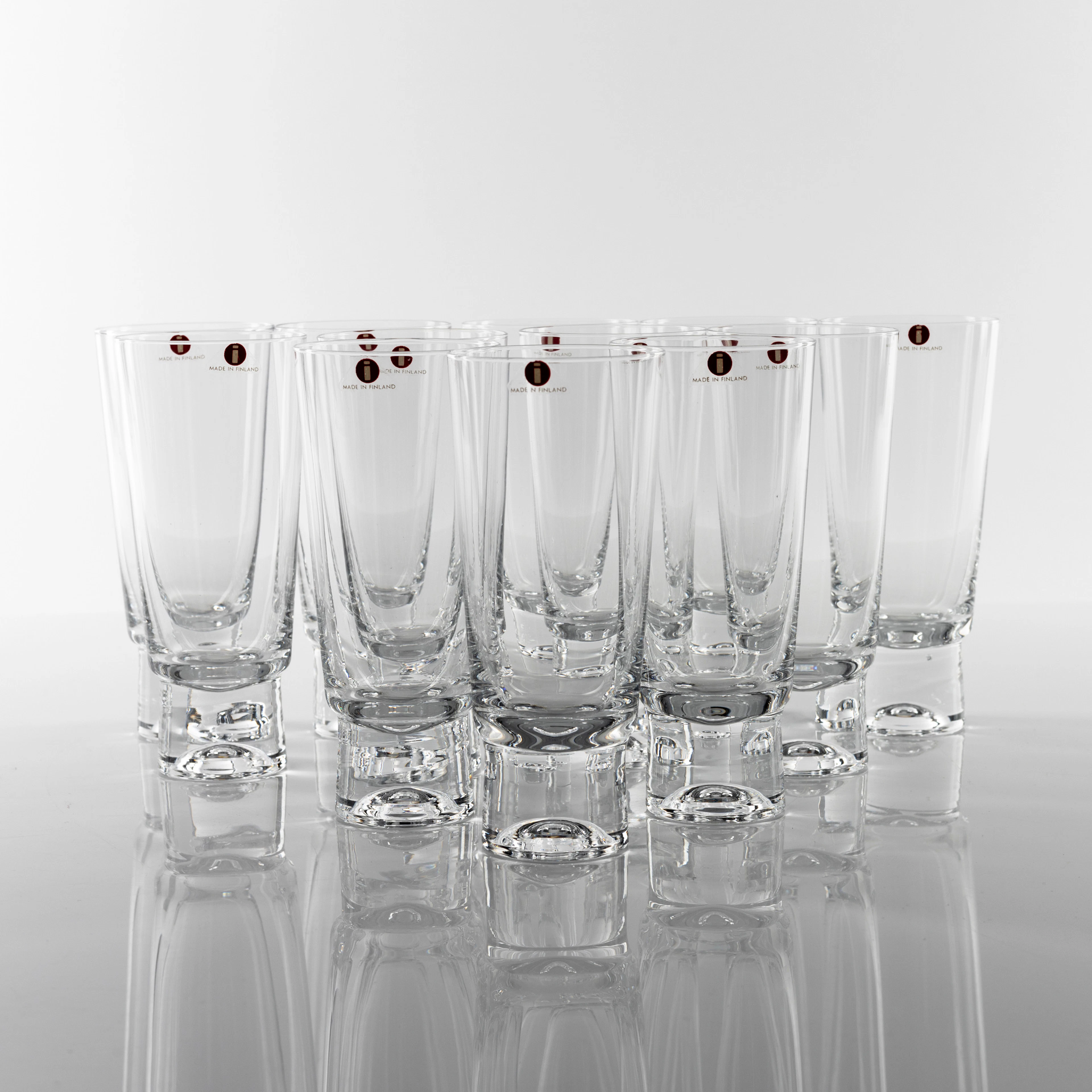 TAPIO WIRKKALA. Glas, 12 st, "Future", Iittala, Finland.