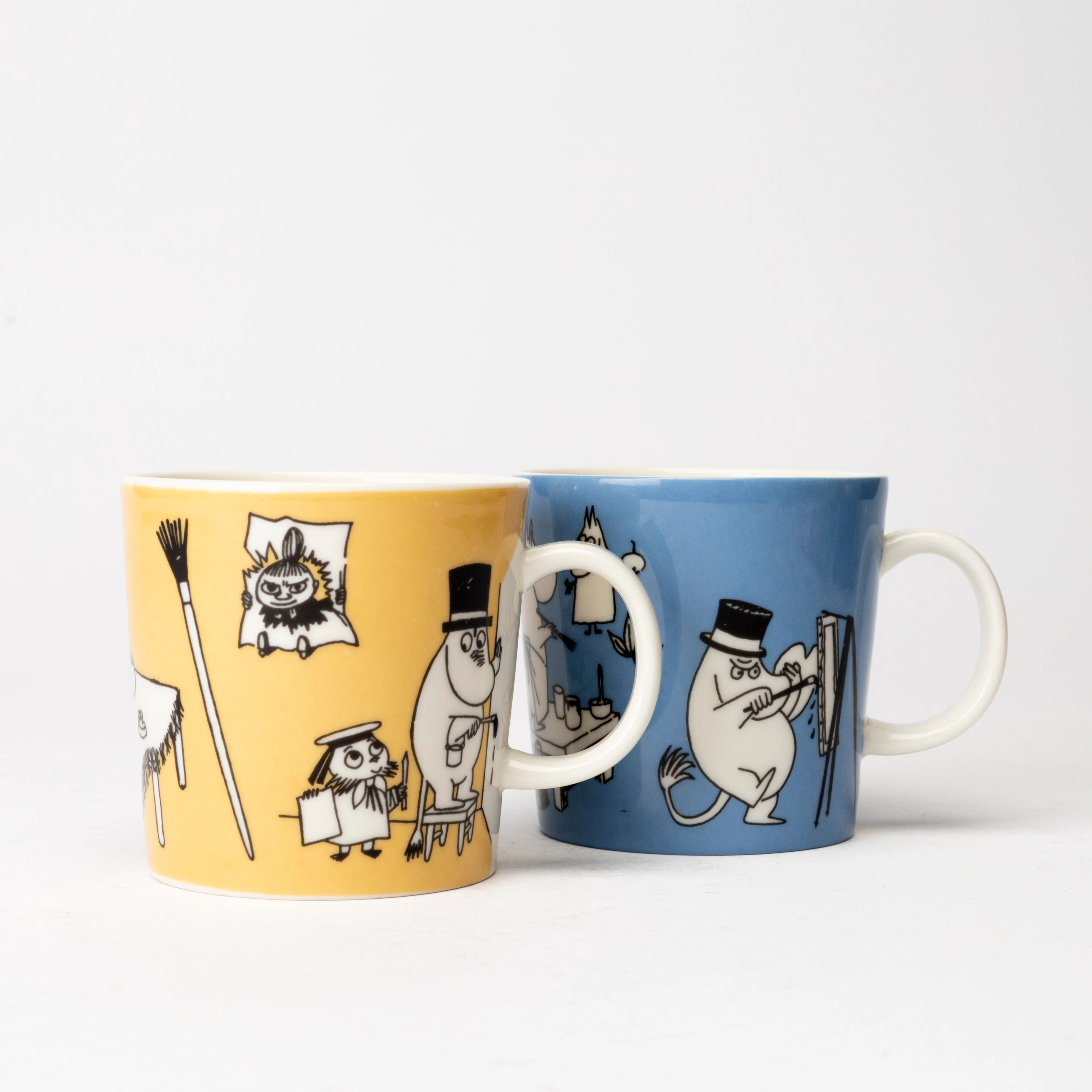 MUGGAR, 2 stycken, Mumin, Arabia, Finland, 1990-tal.