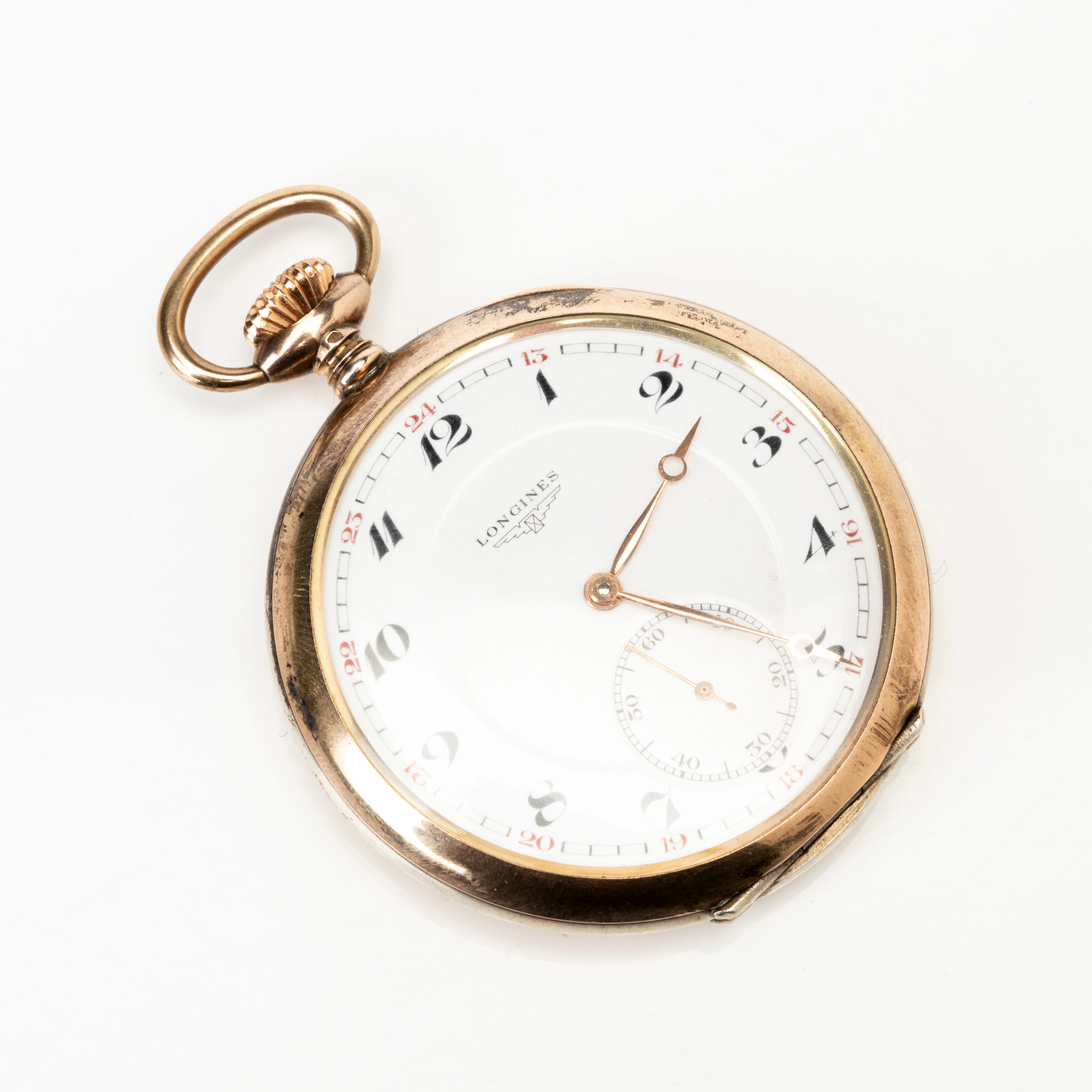 LONGINES, fickur, manuell, cal. 37.93, boett av silver, 1900-tal.