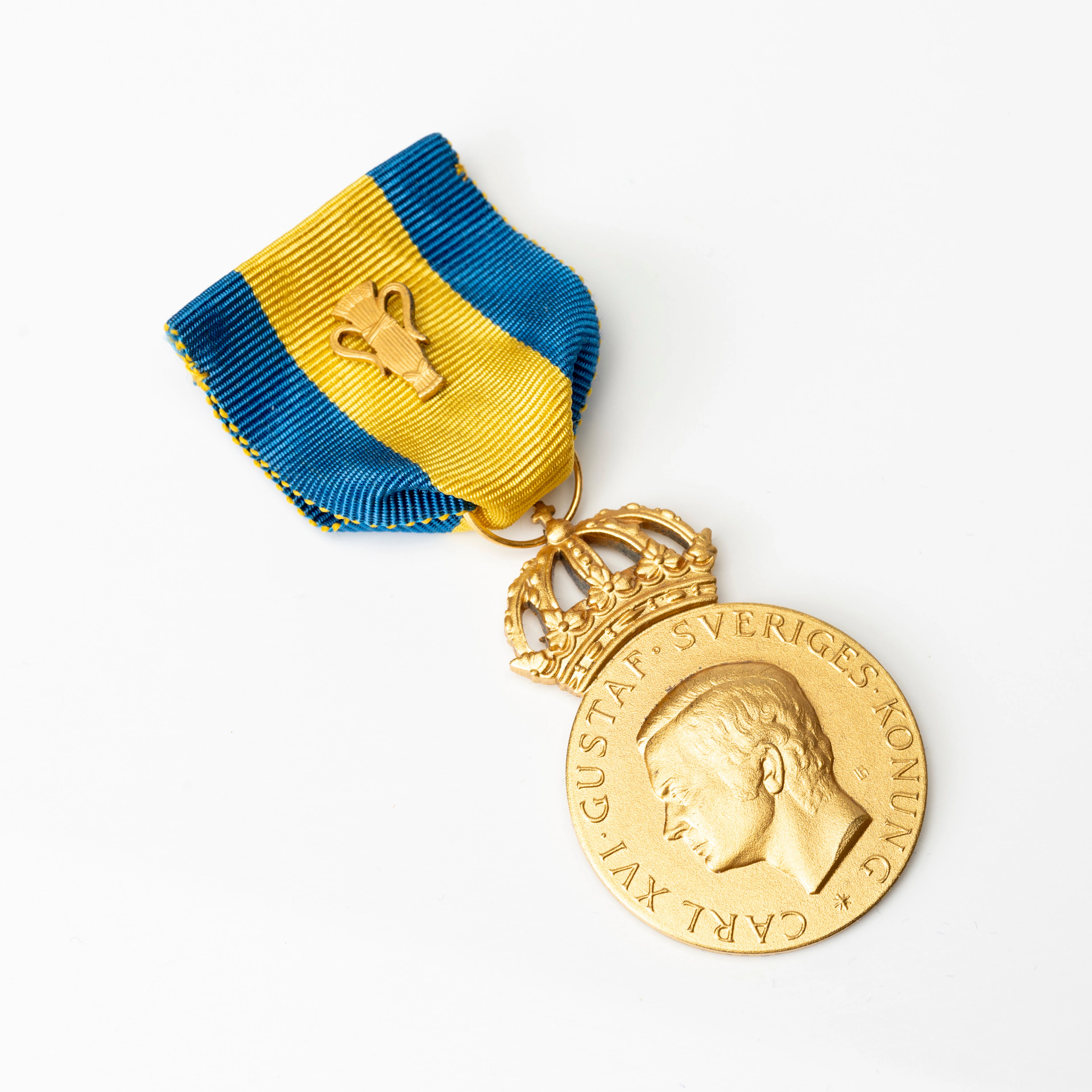 MEDALJ, Carl XVI Gustaf, Svenska Flaggans dag, förgyllt silver, Sporrong