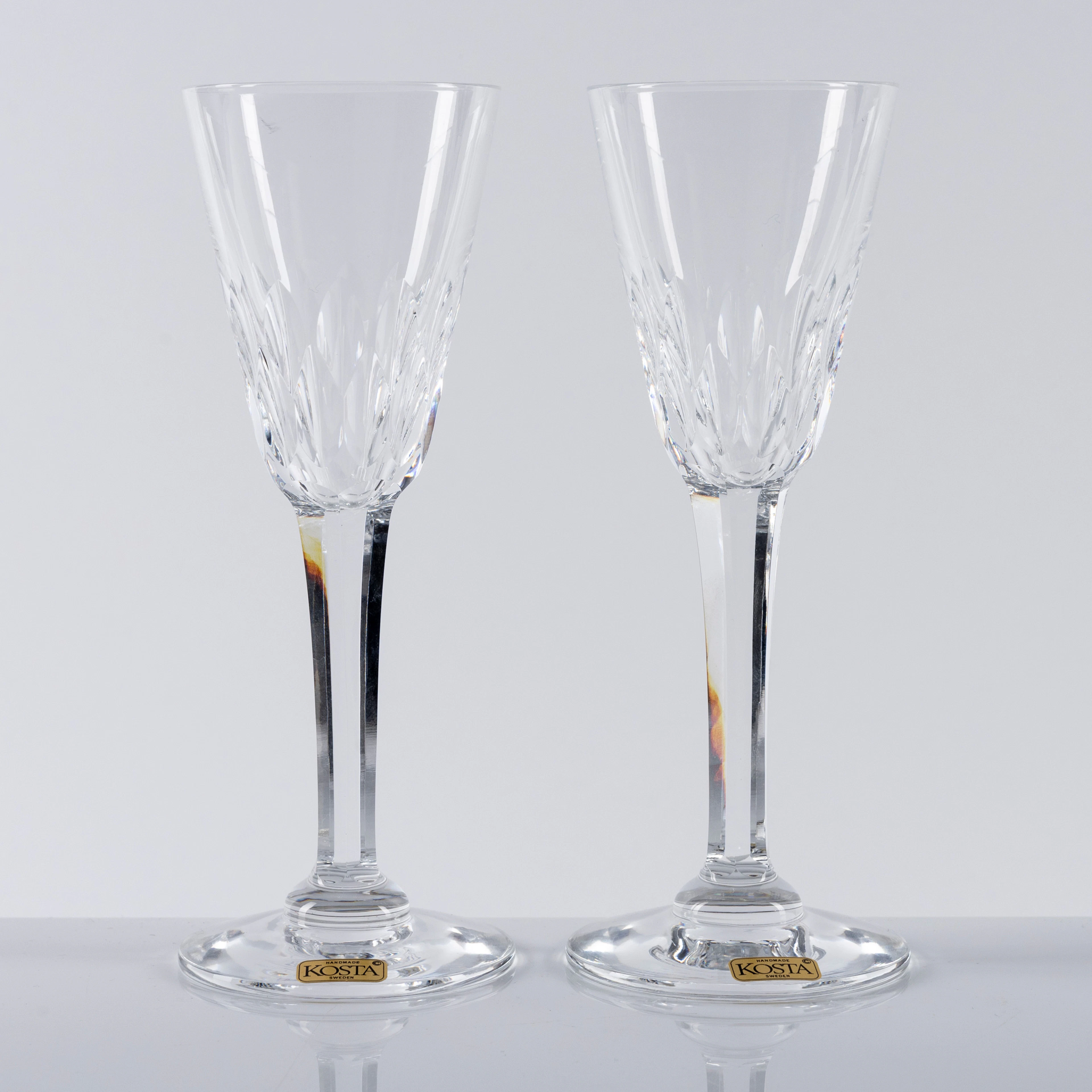 SIGURD PERSSON. Snapsglas, 21 st, "Carl Gustaf", Kosta, 1960/70-tal.