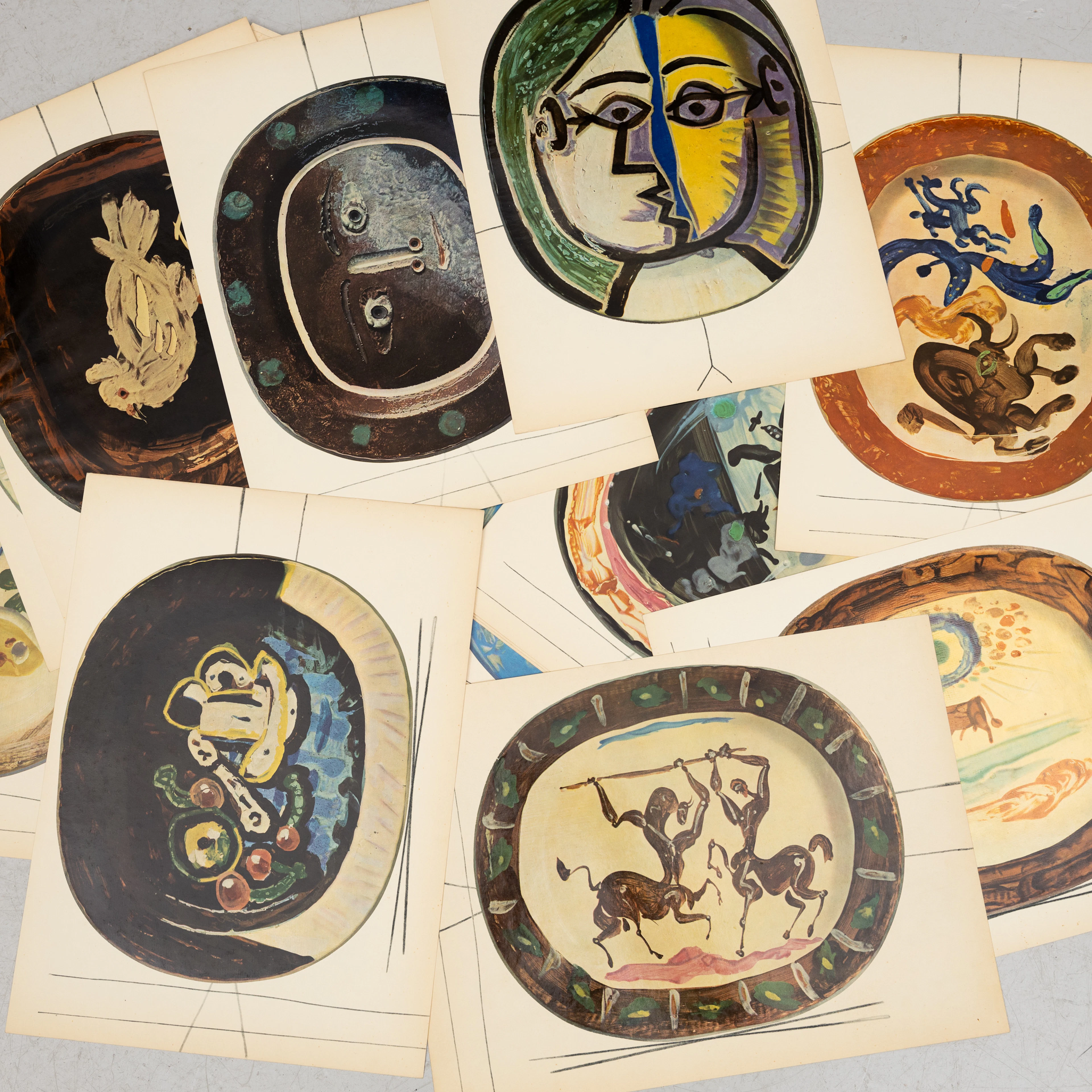 PABLO PICASSO. EFTER. "Céramiques de Picasso", 16 st offsettryck i
