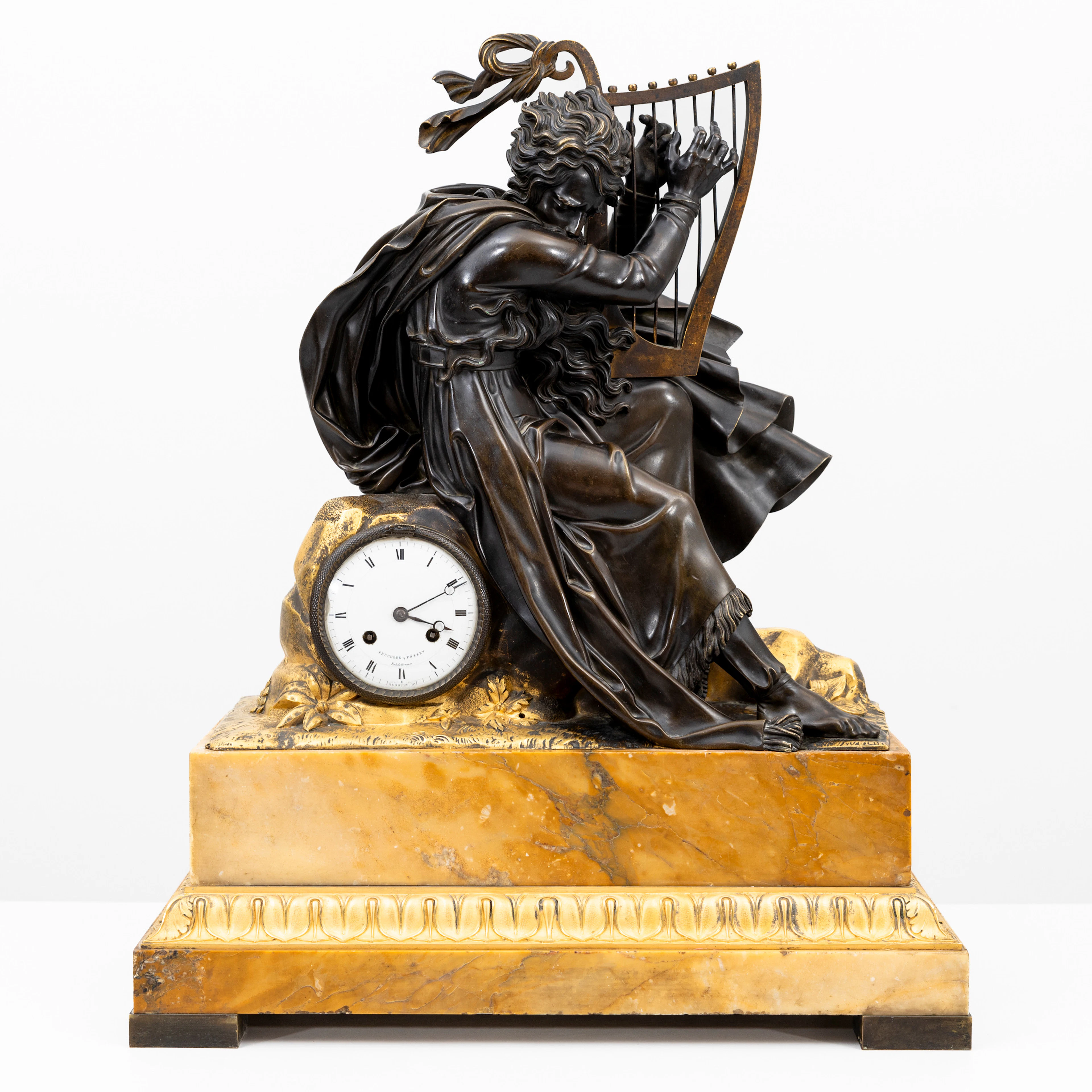 BORDSPENDYL, FEUCHERE & FOSSEY Fab.de Bronzes HEDOUIN Hr". Frankrike
