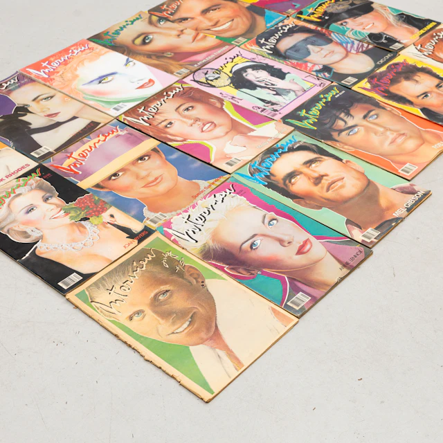 TIDNINGAR, 18 st, "interview magazine", USA.