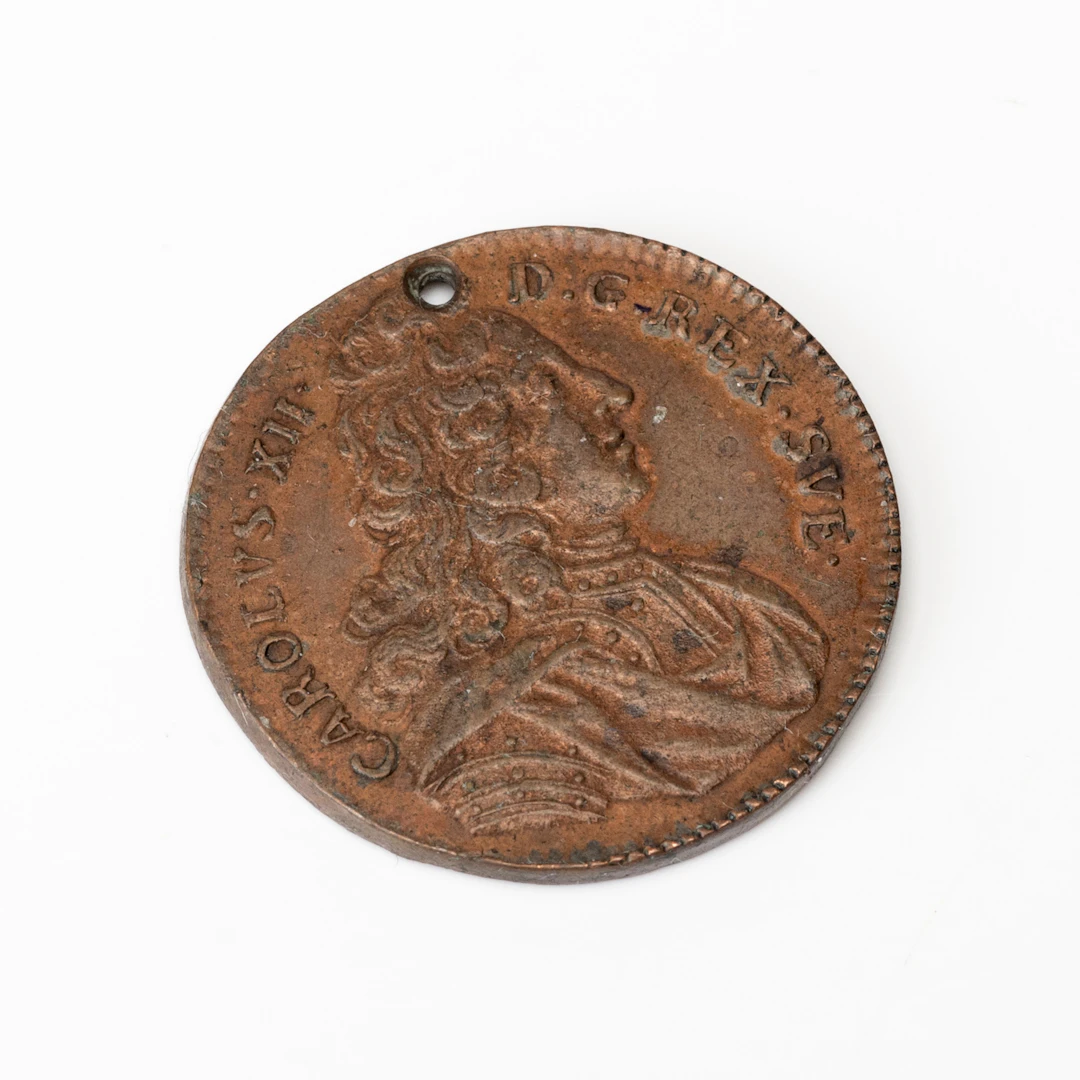 MEDALJ, koppar, Karl XII:s seger i Narva, 1700.