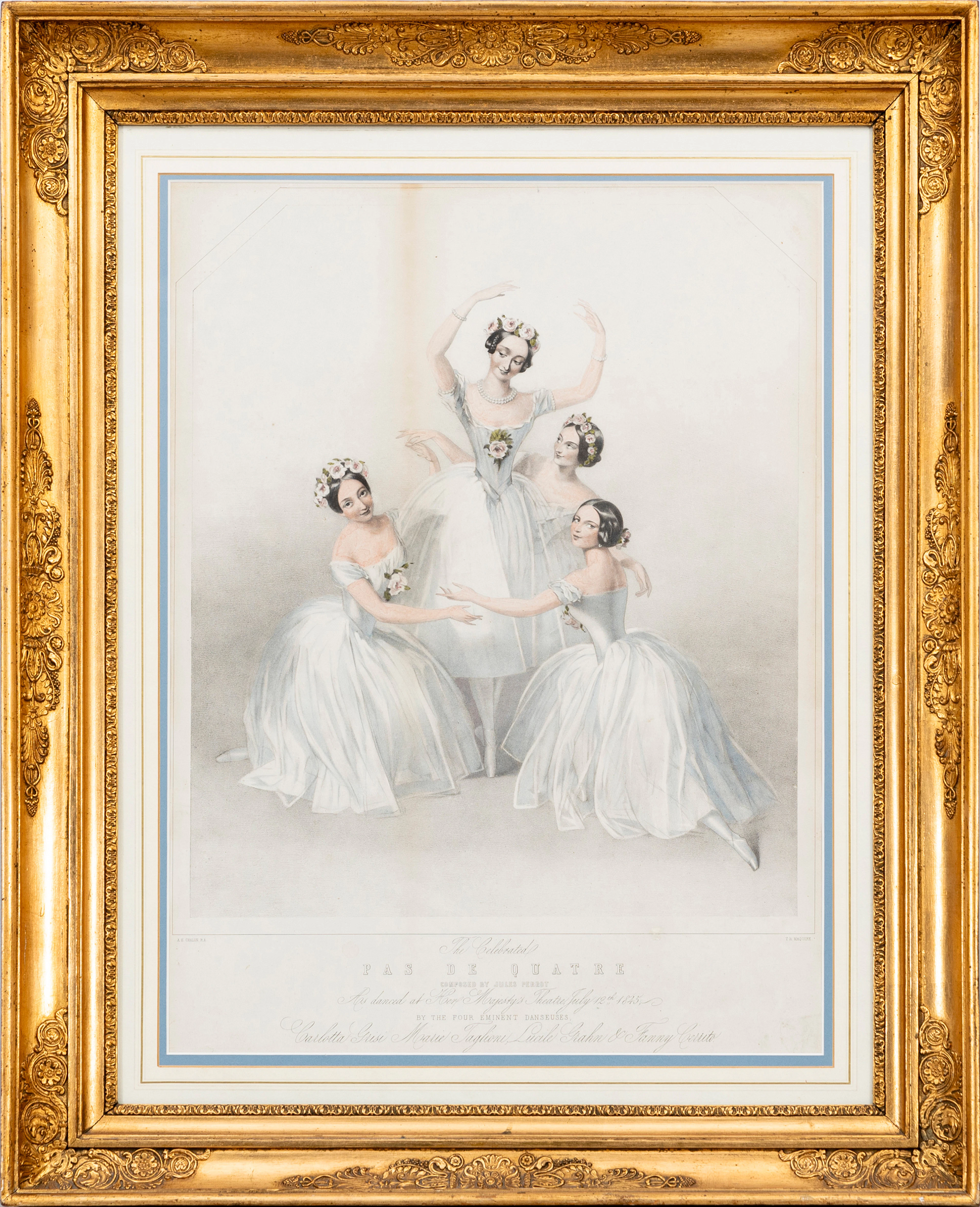 Den hyllade Pas de Quatre 1845, med Marie Taglioni, Carlotta Grisi