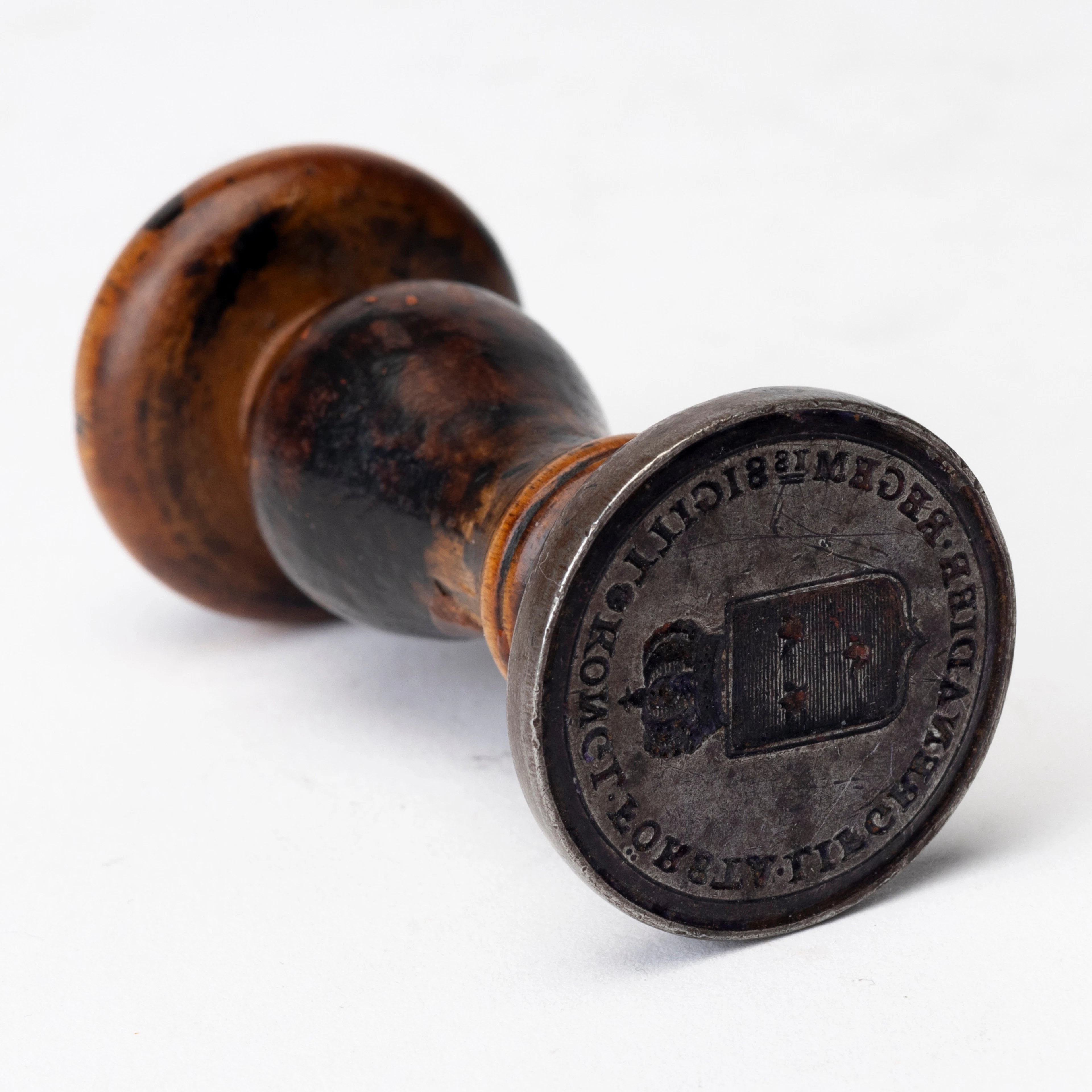 SIGILLSTAMP, metall och trä, Kongl. Första Lifgrenaten, 1800-tal.