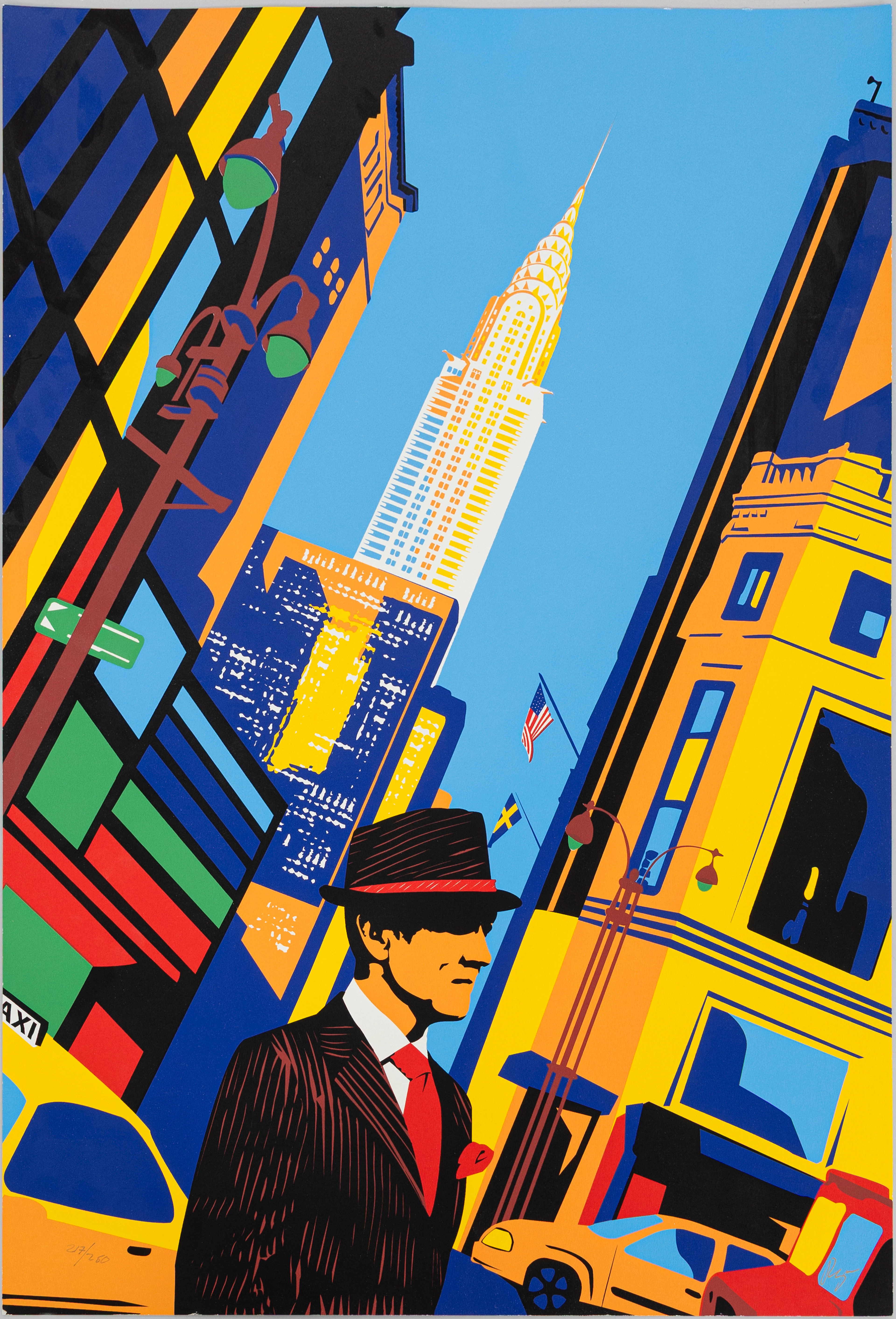 RICHARD RYAN. Stadsmotiv, seriegrafi, signerad, numrerad 217/250.