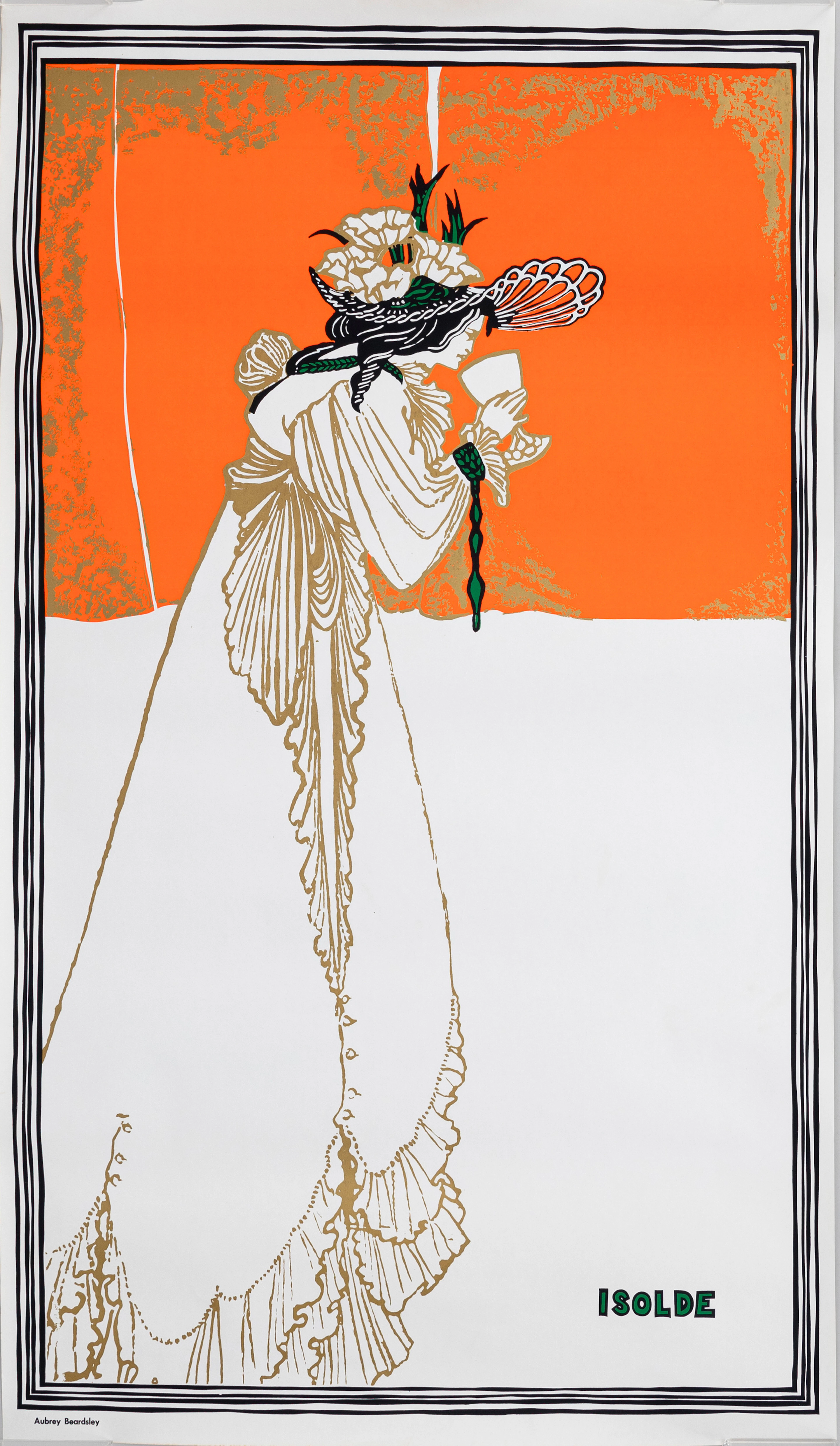 AUBREY BEARDSLEY (1872-1898). EFTER. AFFISCH, "Isolde", 1900-tal.