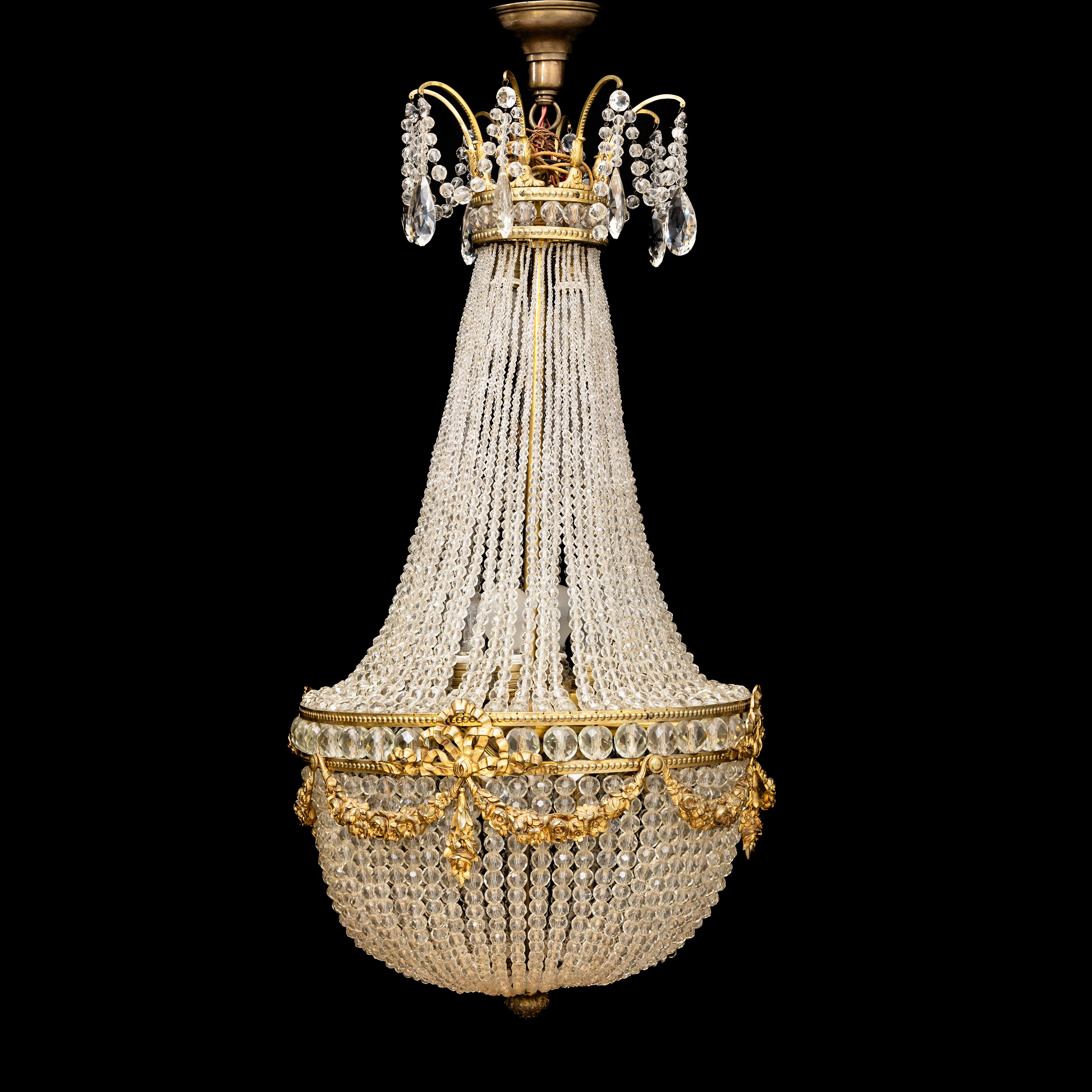 LJUSKRONA, gustaviansk stil, 1900-tal Höjd 105cm.