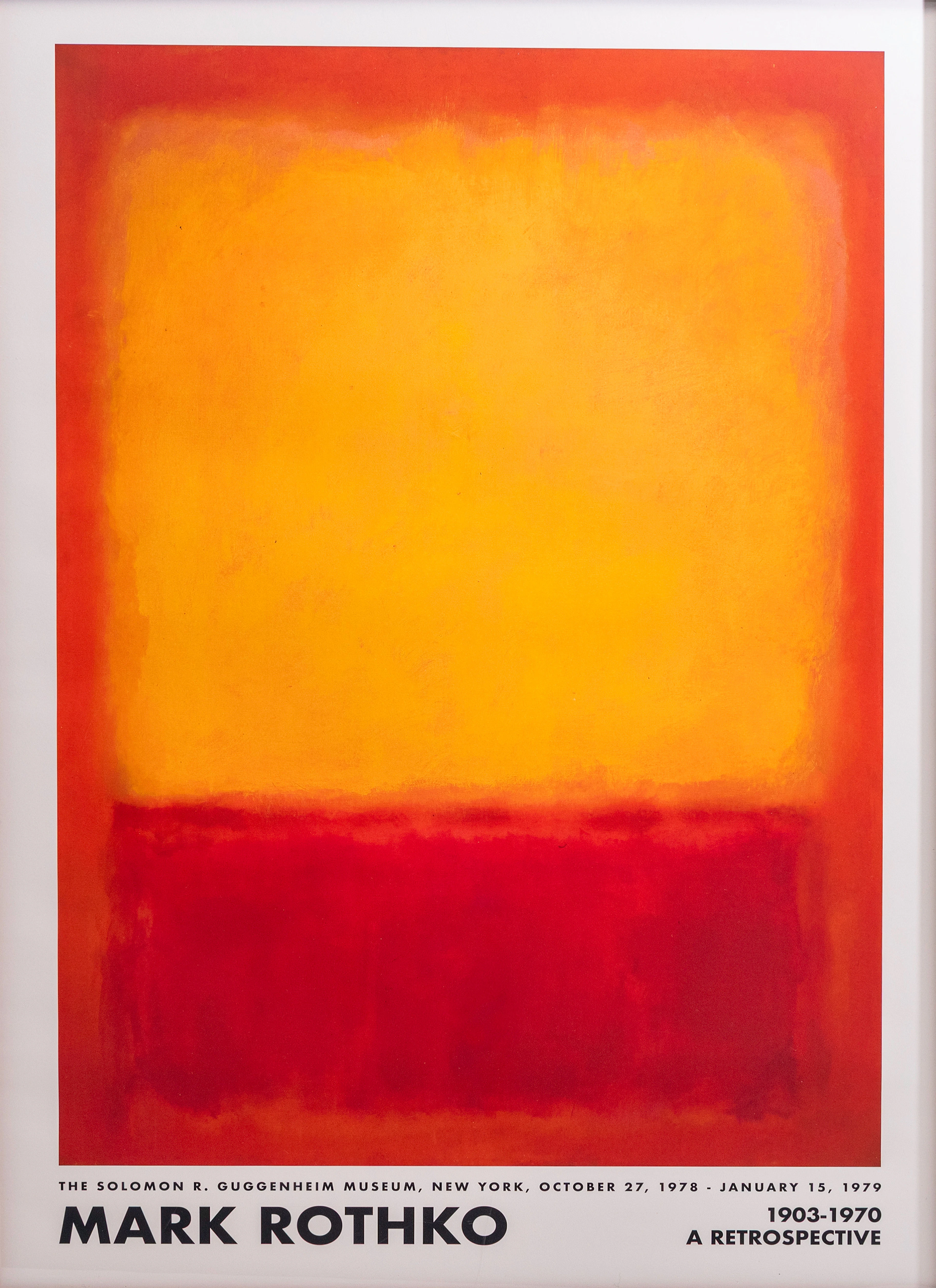 MARK ROTHKO. "1903-1970 a Retrospective", utställningsaffisch, Guggenheim