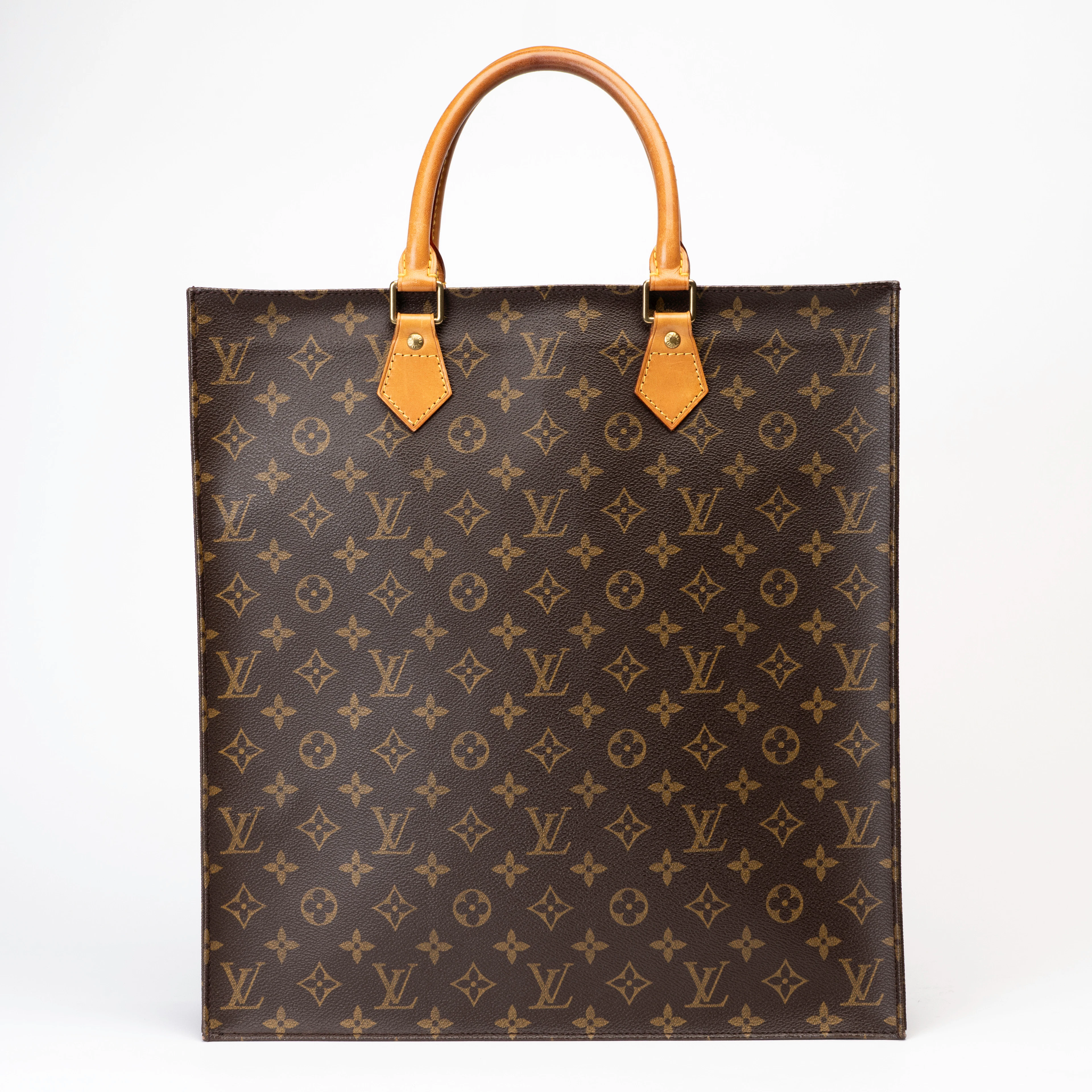 LOUIS VUITTON. Väska, "Sac Plat", monogramcanvas, detaljer i läder