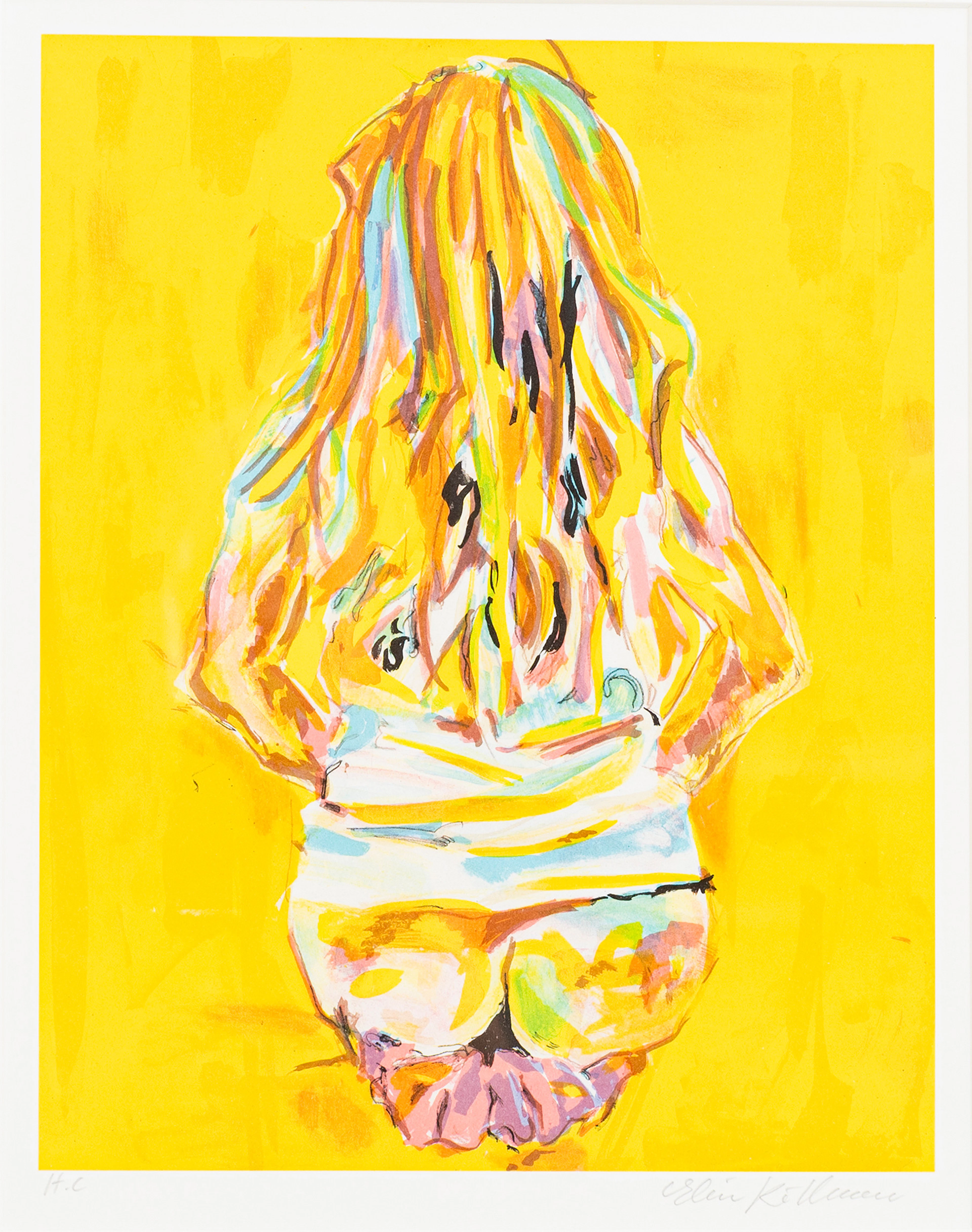 ELIN KÄLLMAN. Figurkomposition, färglitografi, signerad, H.C-upplaga.