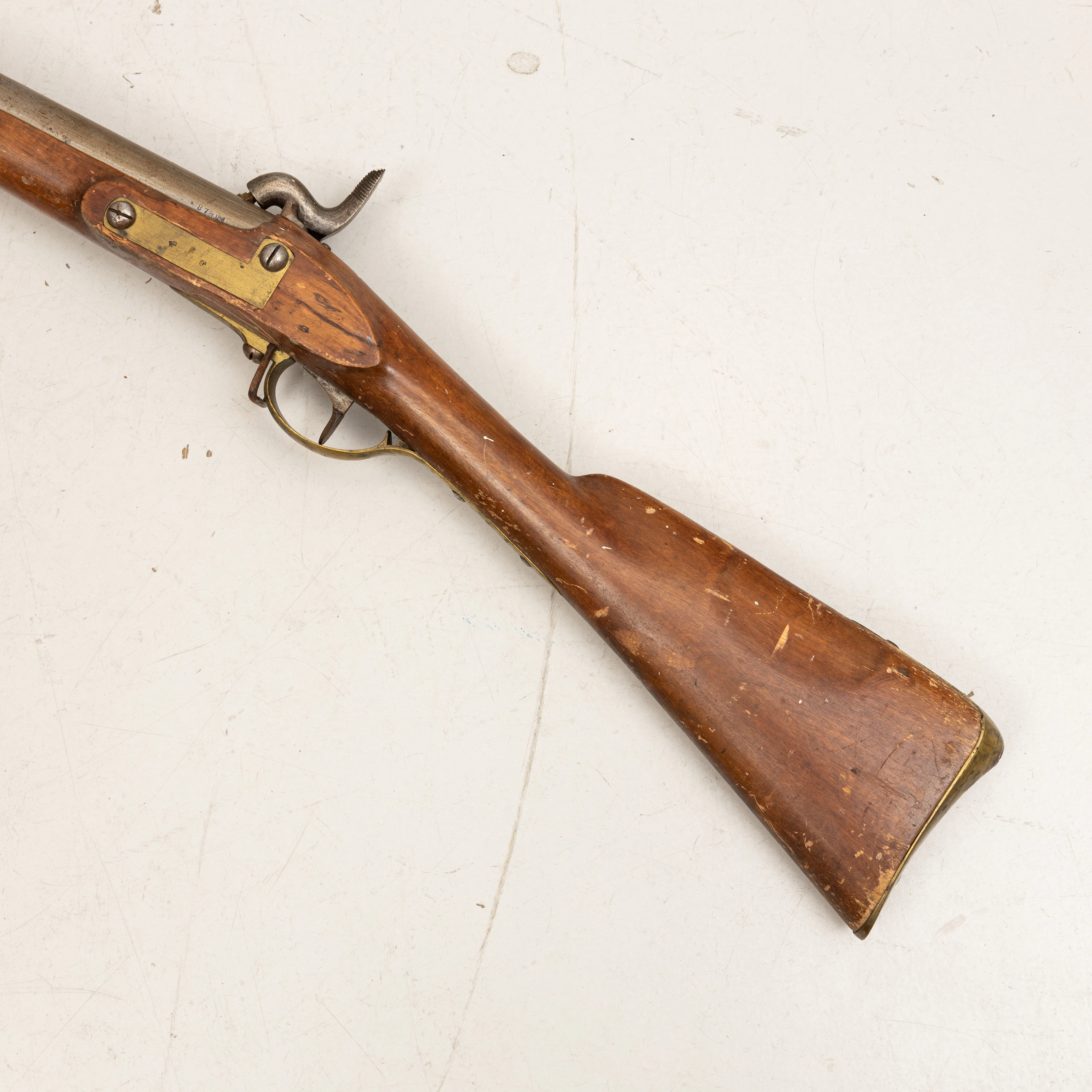 SLAGLÅSGEVÄR, konverterat från flintlås, m/1815-49, Sverige med bajonett