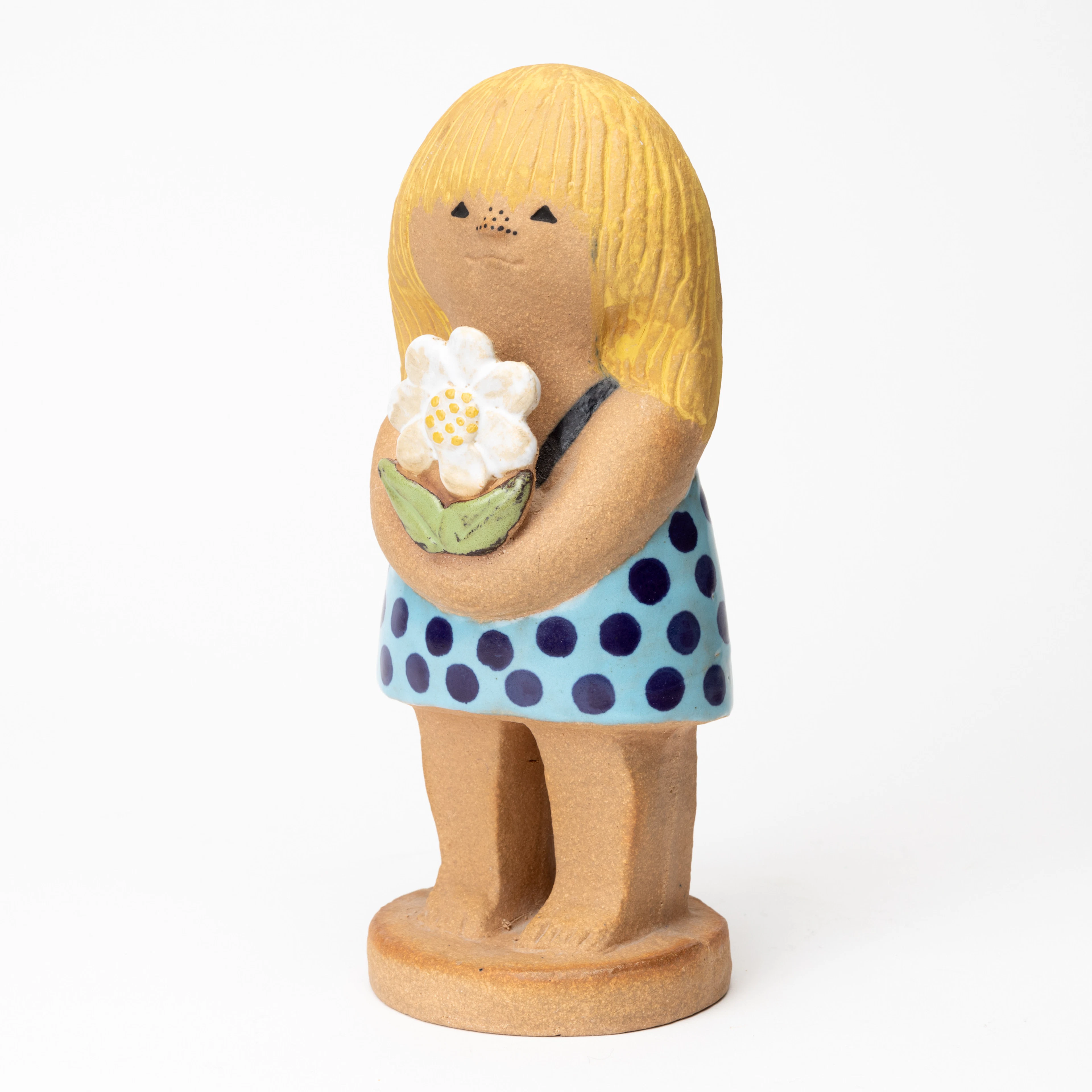 LISA LARSON. Figurin, "Eva", Gustavsberg, delvis glaserat stengods.
