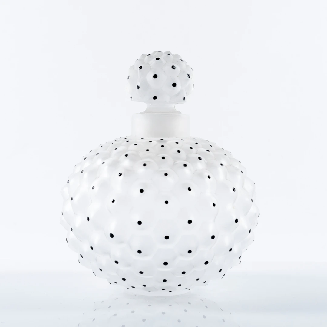 PARFYMFLAKONG, glas, "Cactus", Lalique, Frankrike, 1900-talets andra hälft.