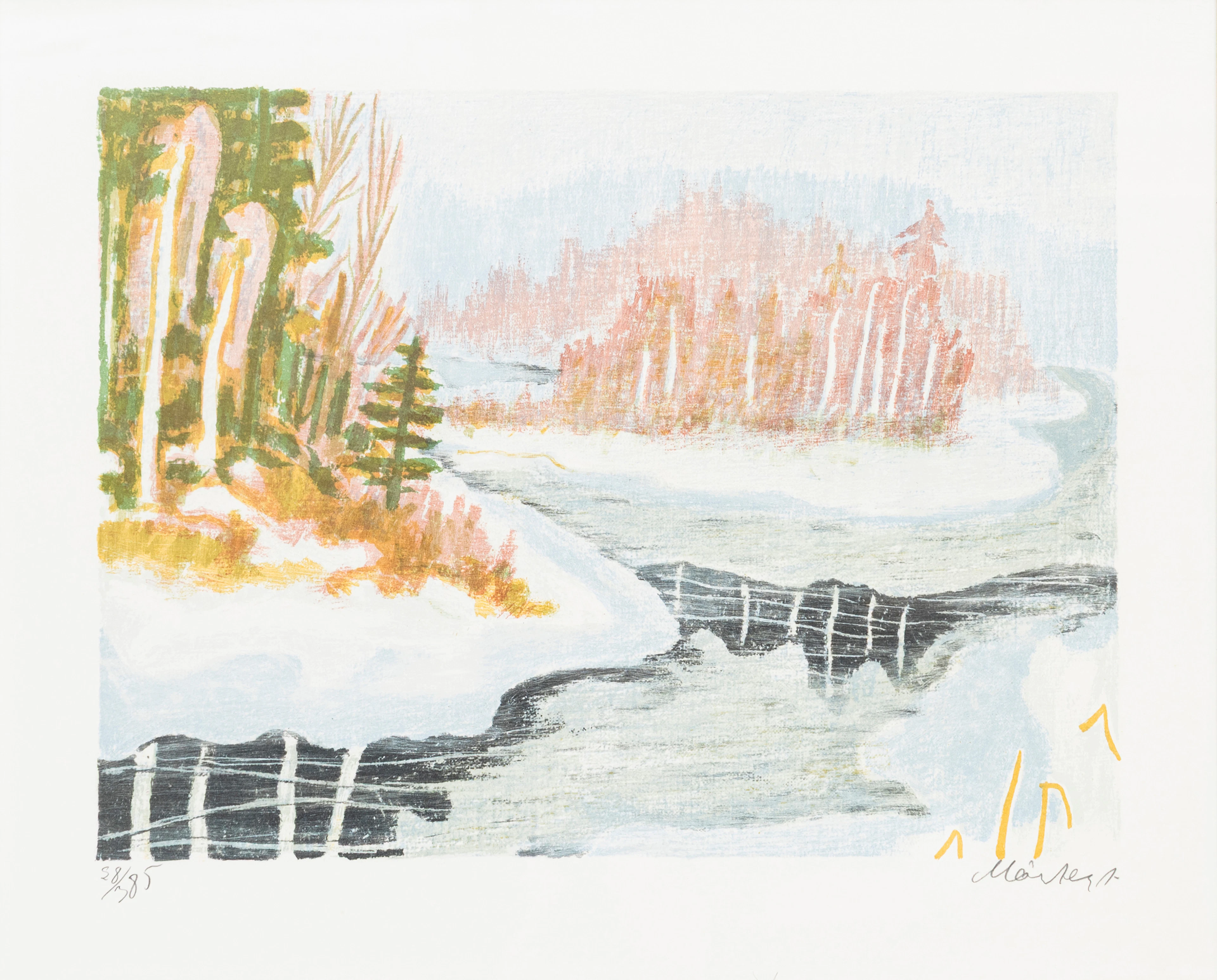 MÅRTEN ANDERSSON. Komposition, färglitografi, signerad, numrerad 28/385.
