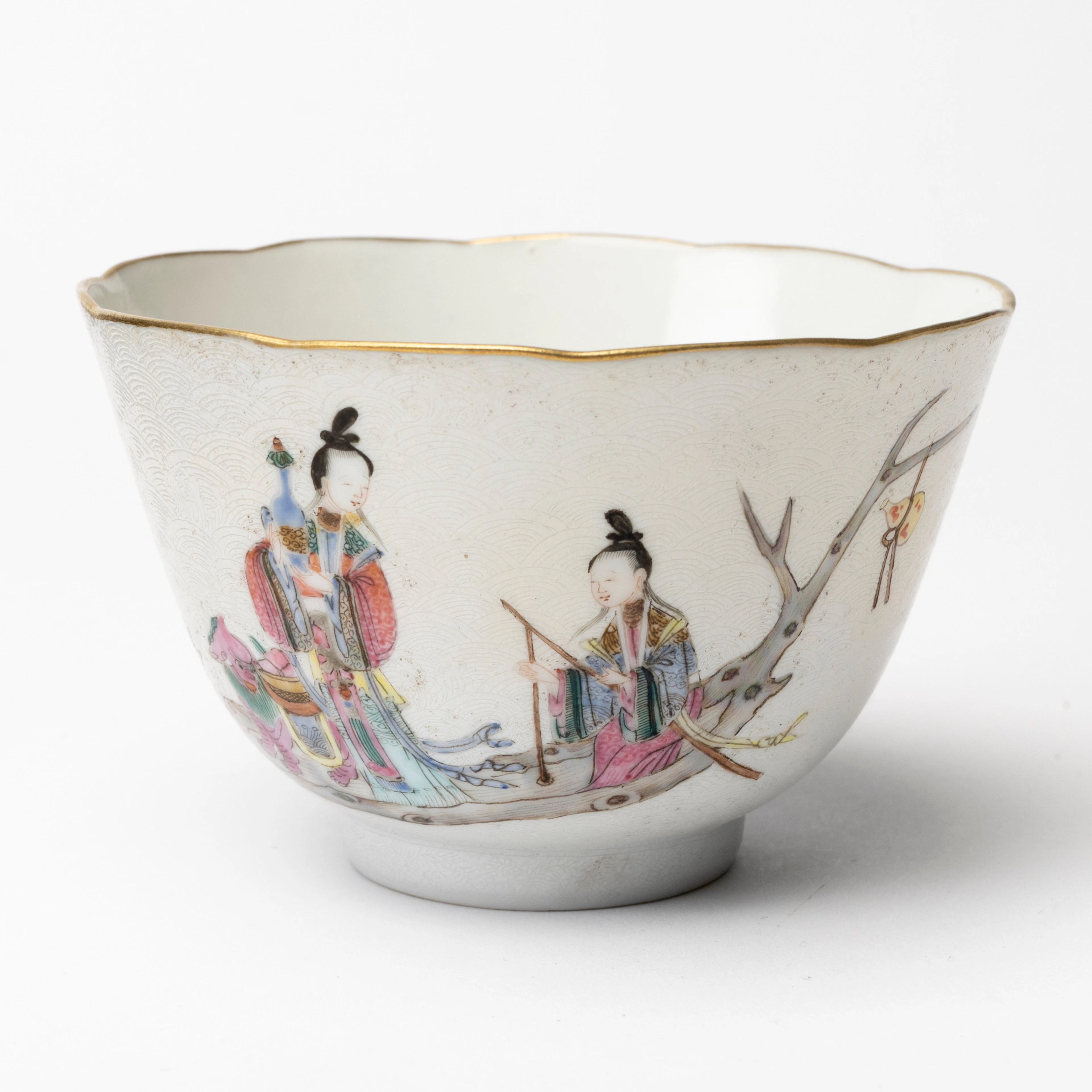 KOPP, porslin, sgraffito, Kina, bär Daougang-märkning, 1800-tal.