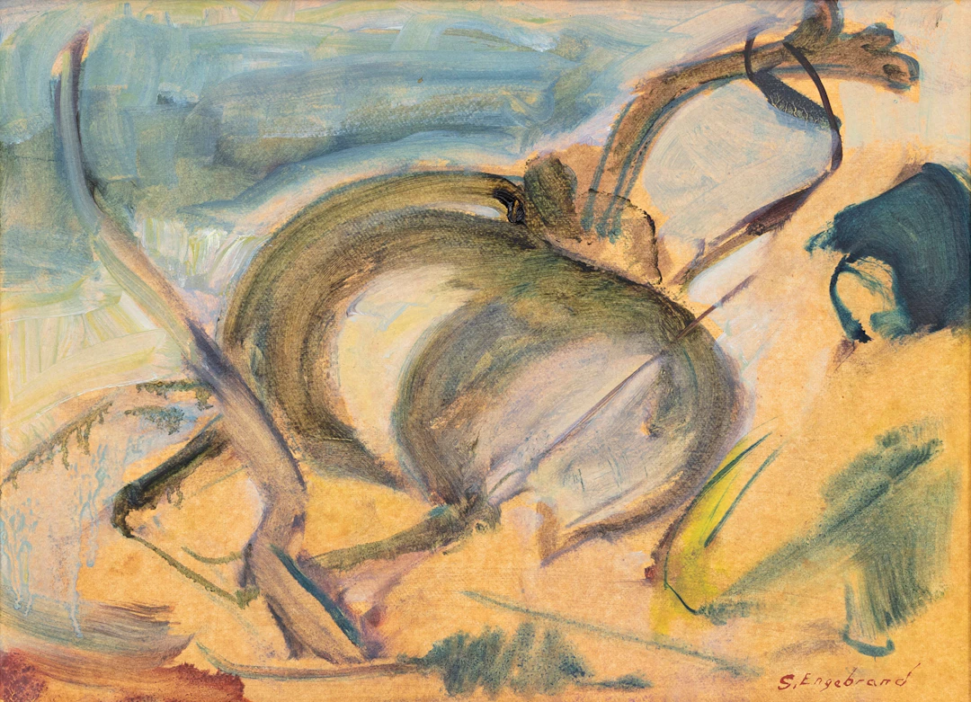 SVEN ENGEBRAND (1920-99). Abstrakt komposition, akvarell, signerad