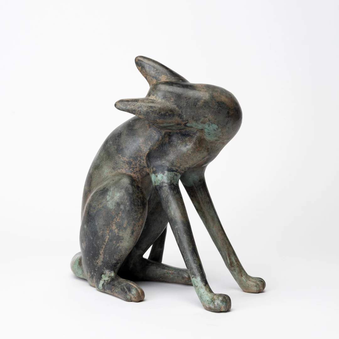 OKÄND KONSTNÄR. Katt, skulptur, brons, omärkt, sent 1900-tal.