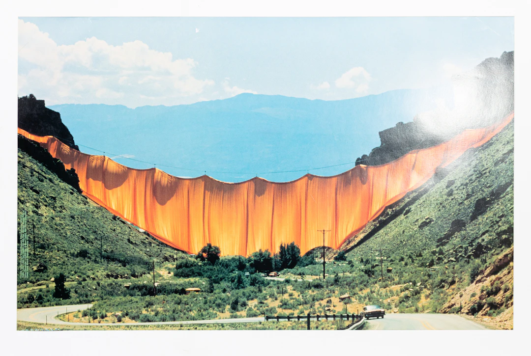 CHRISTO VLADIMIROV JAVACHEFF, "CHRISTO". Affisch. Valley Curtain