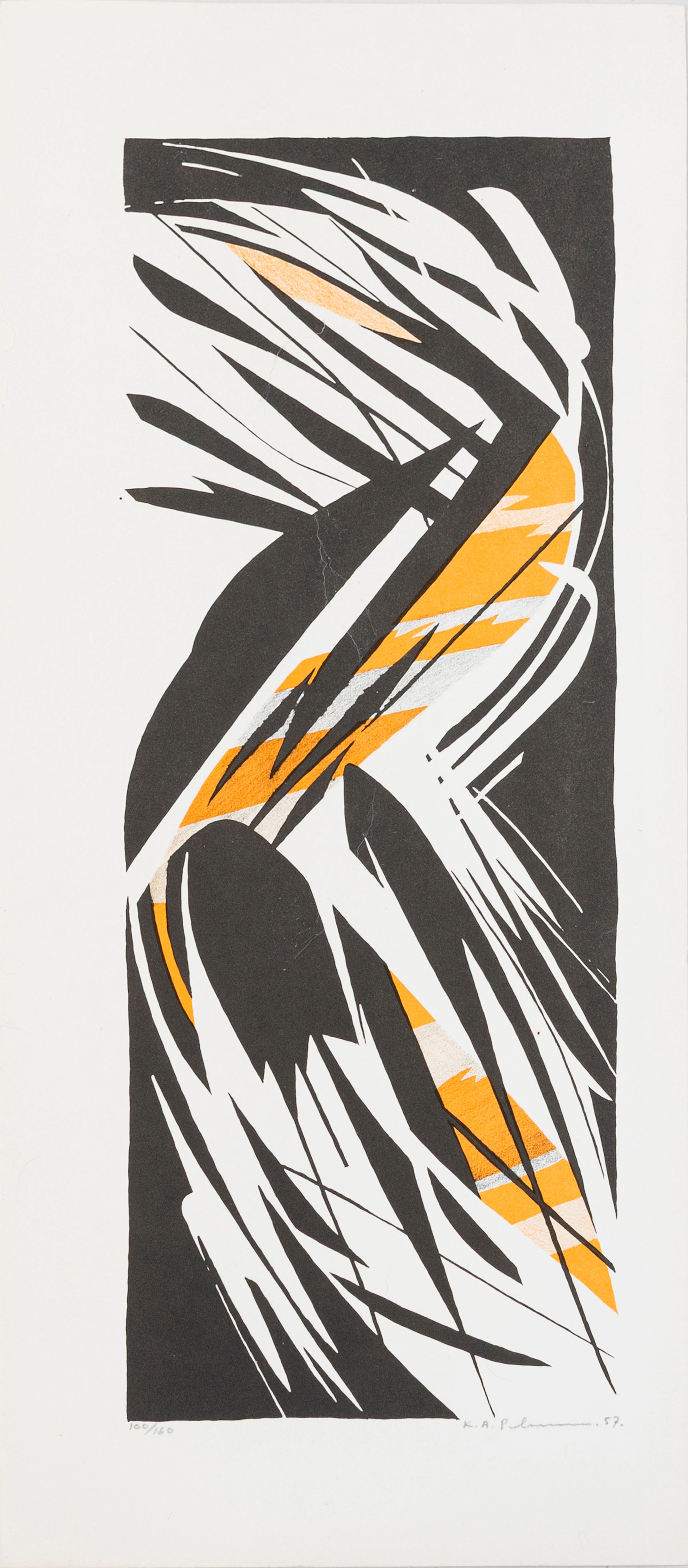 KARL AXEL PEHRSON. Abstrakt komposition, färglitografi, numrerad 100/160