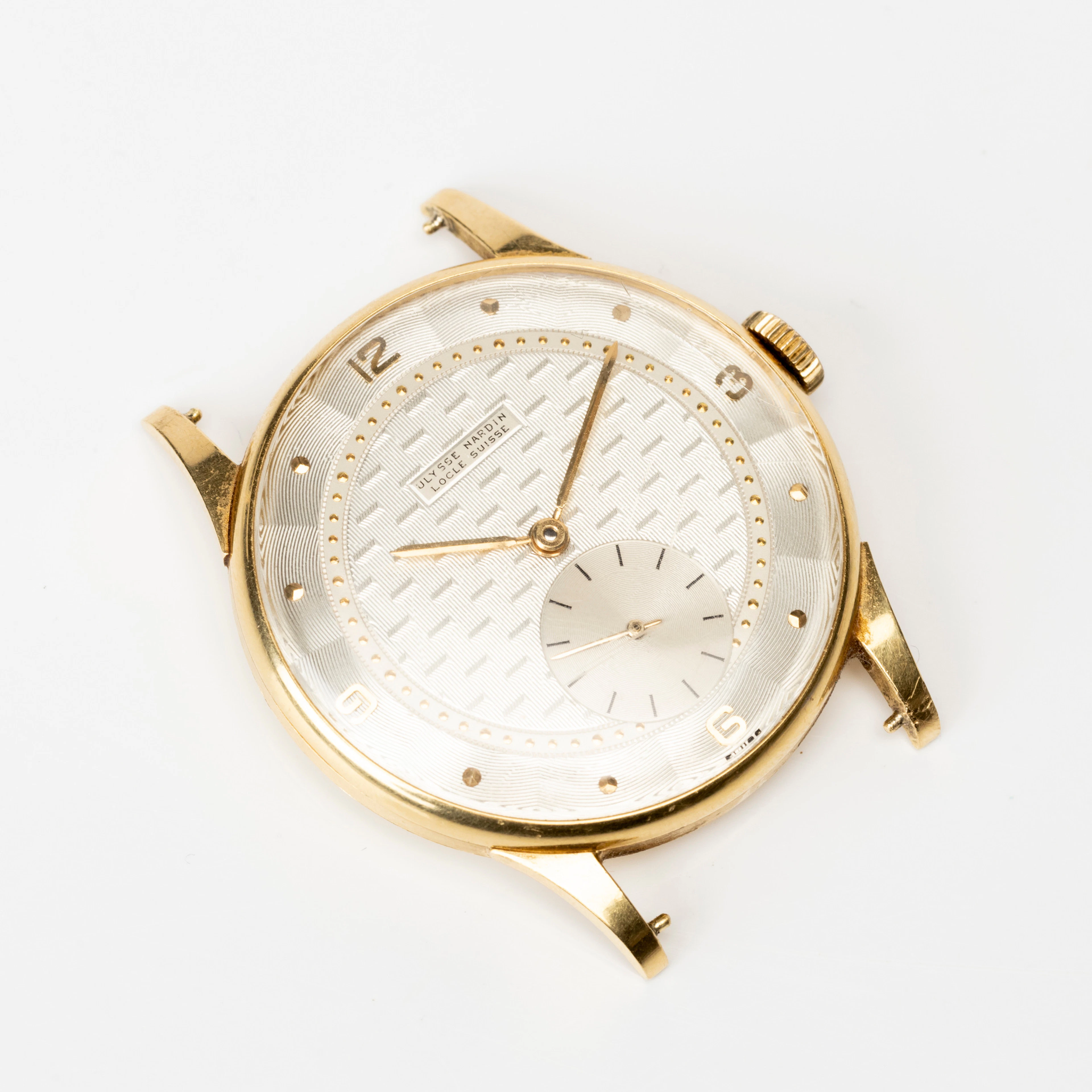 ULYSSE NARDIN. Locle Suisse, armbandsur, texturerad urtavla, manuell