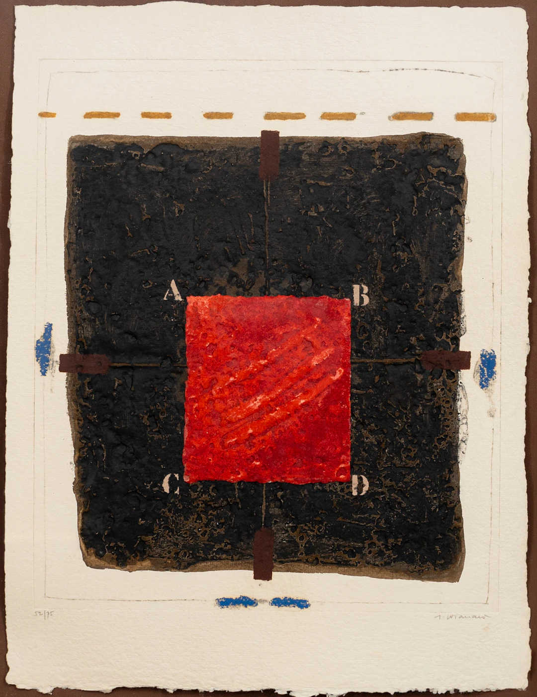 JAMES COIGNARD. Komposition, carborundumestning, signerad, numrerad.