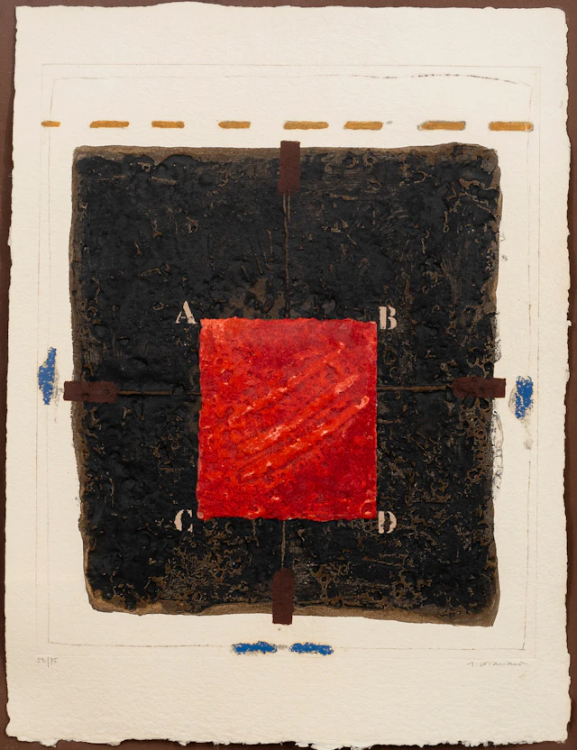 JAMES COIGNARD. Komposition, carborundumestning, signerad, numrerad.