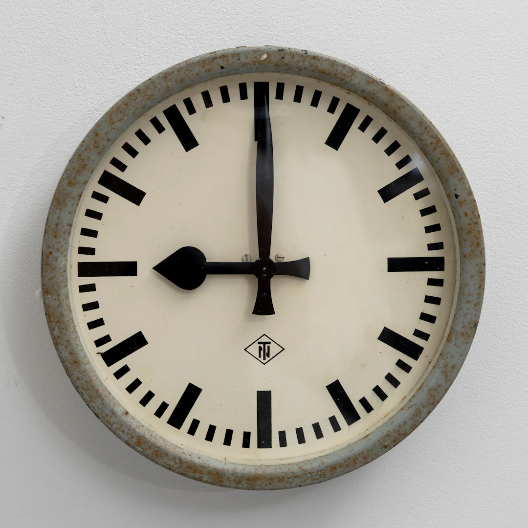 JÄRNVÄGSKLOCKA, TN (Telefonbau und Normalzeit), Tyskland, 1950-tal.