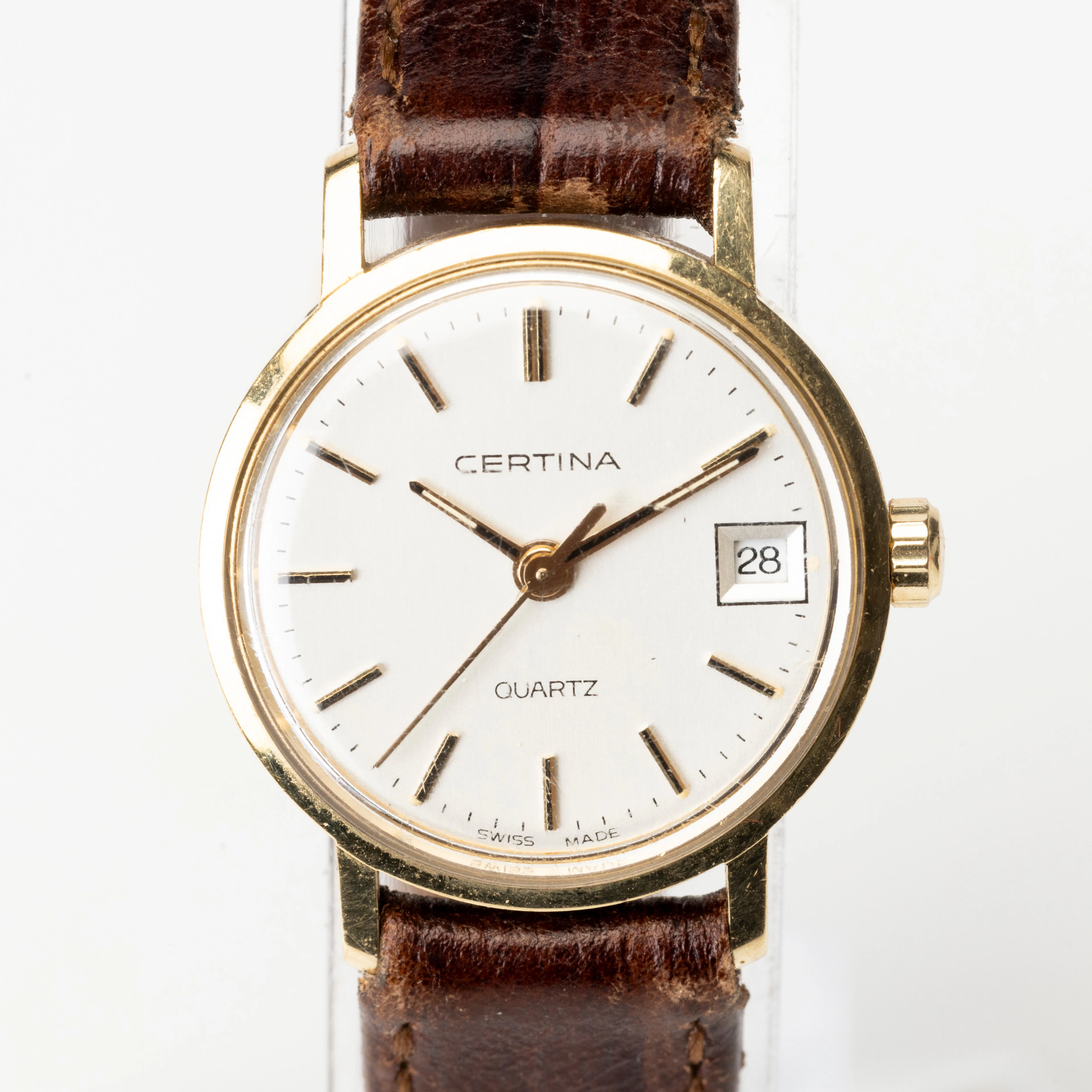 CERTINA, armbandsur, quartz, boett av 14K guld, 1990-tal.