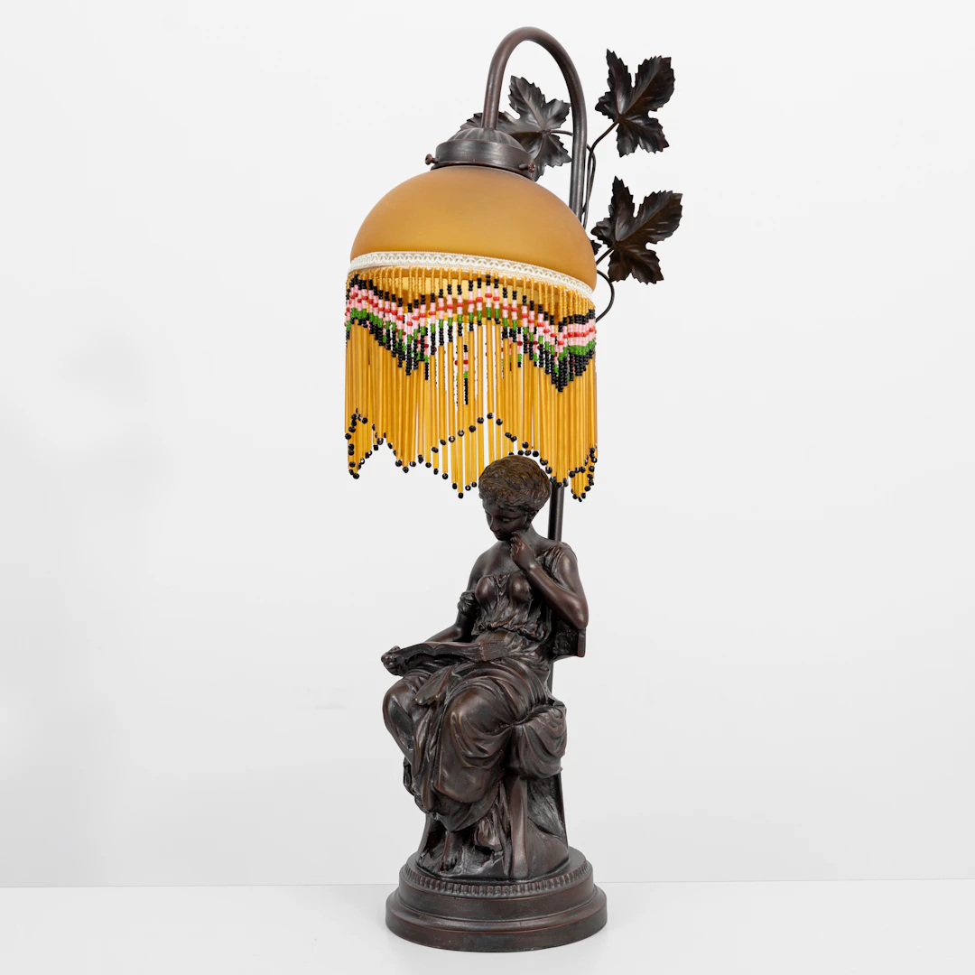 BORDSLAMPA, konstmassa, glas, 1900-tal.