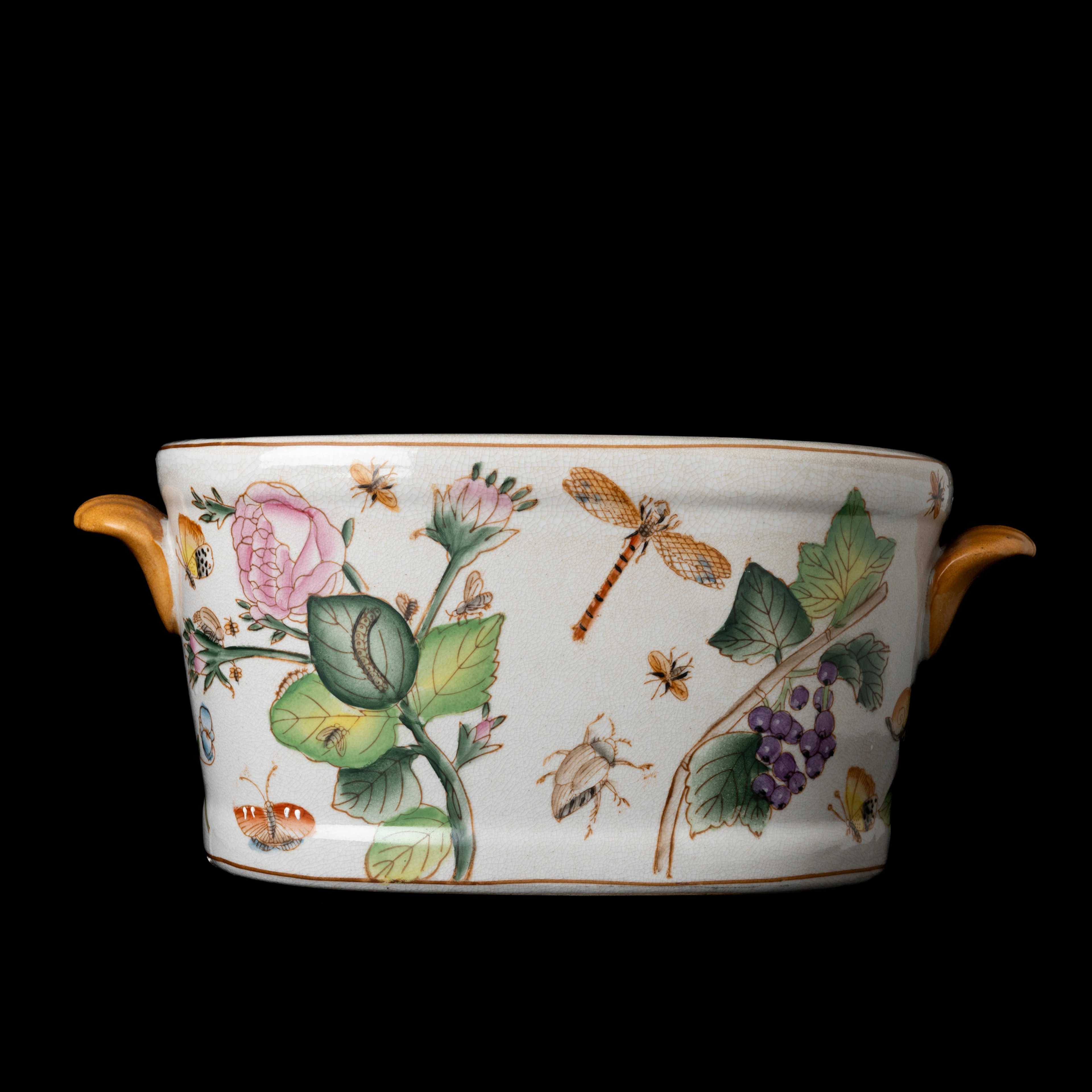 JARDINIERE, porslin, ”Garden Vit”, gustaviansk-stil, 2020-tal.