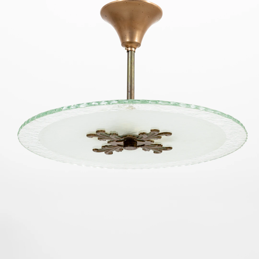TAKPLAFOND, råglas, Art Deco, 1930-tal.