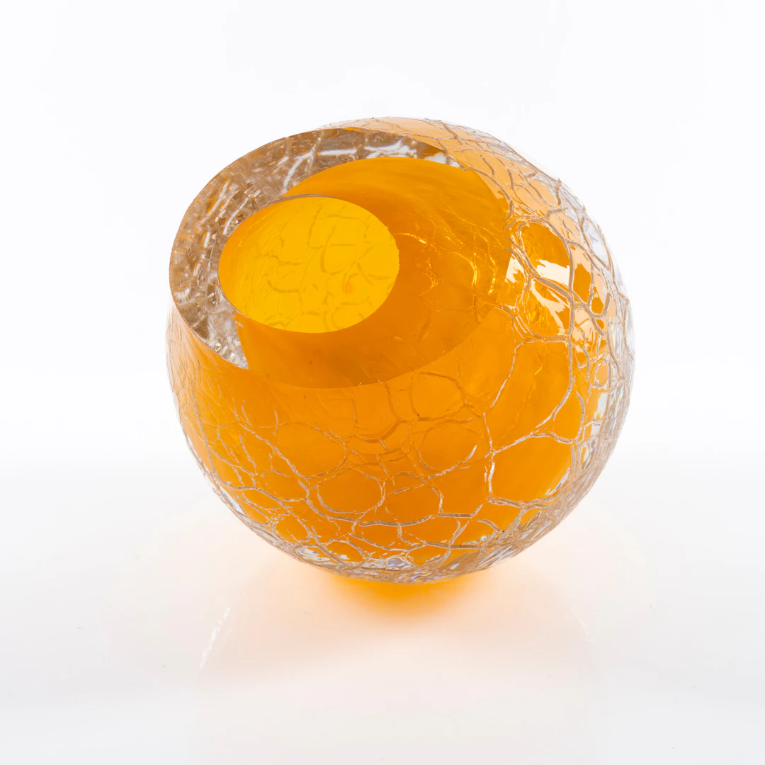 FREDRIK NIELSEN (1977-). Skulptur/Vas, glas, signerad, 2000-tal.
