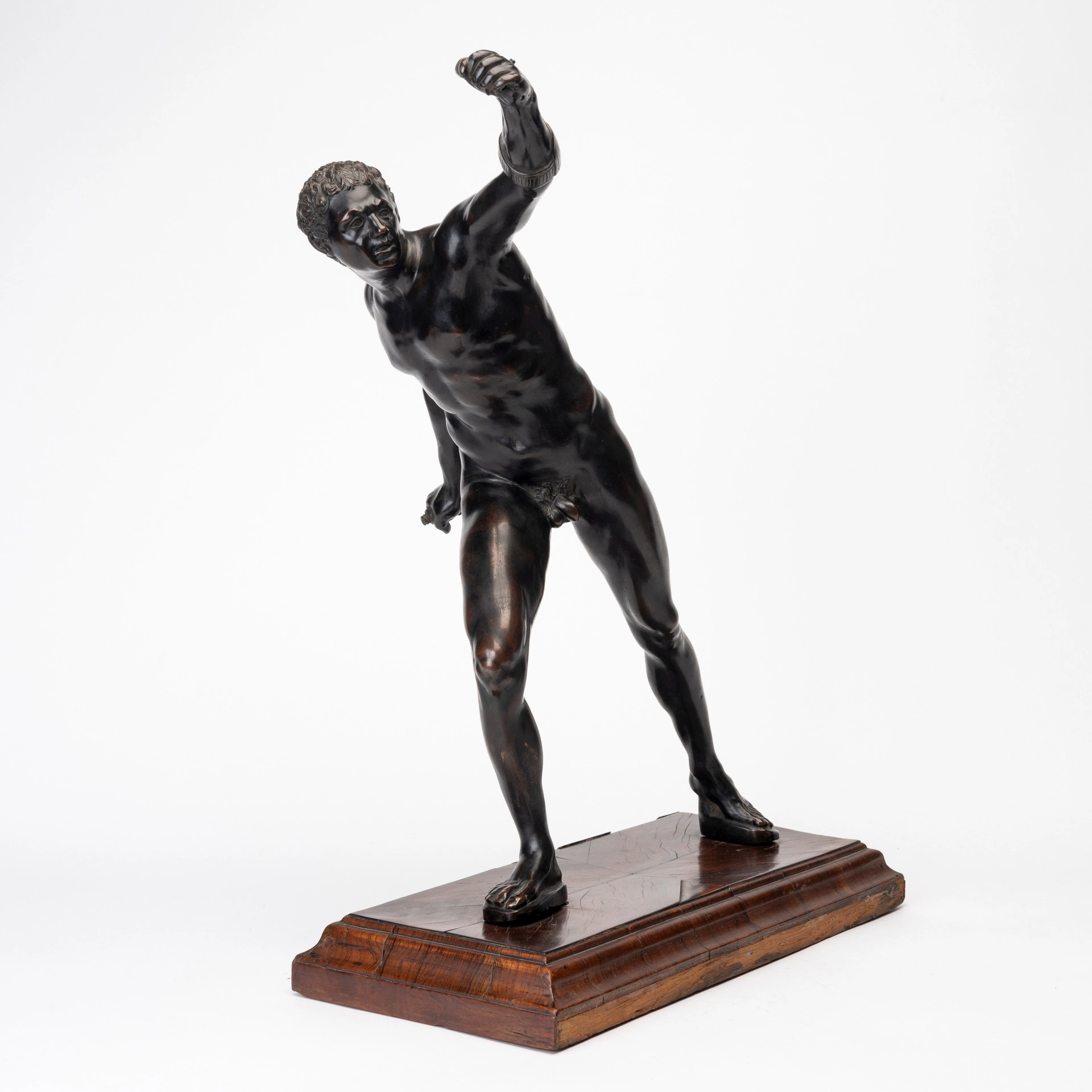 SKULPTUR, patinerad brons, Borghesegladiatorn, 1700-tal.