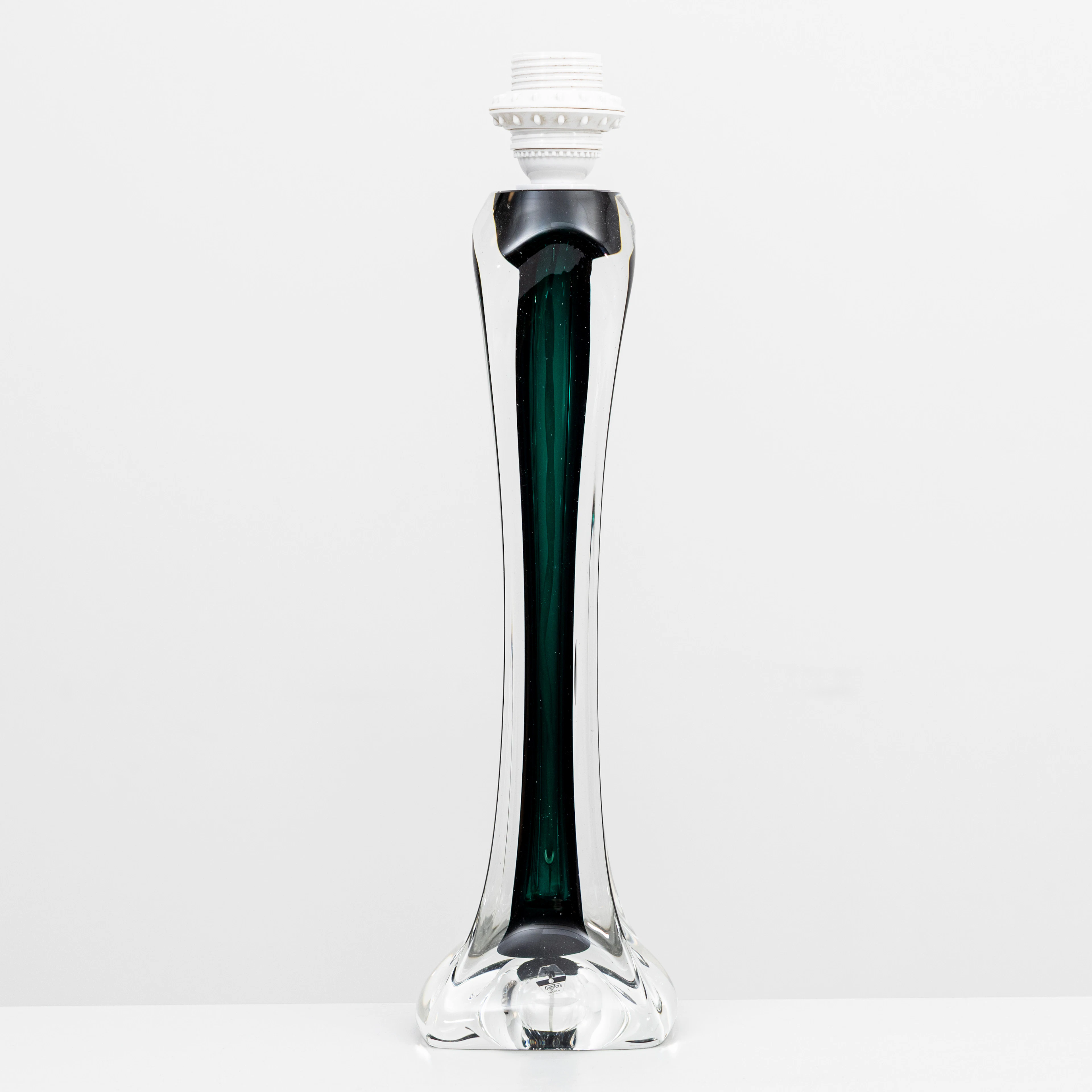 PAUL KEDELV. Bordslampa, glas, Flygsfors, signerad.