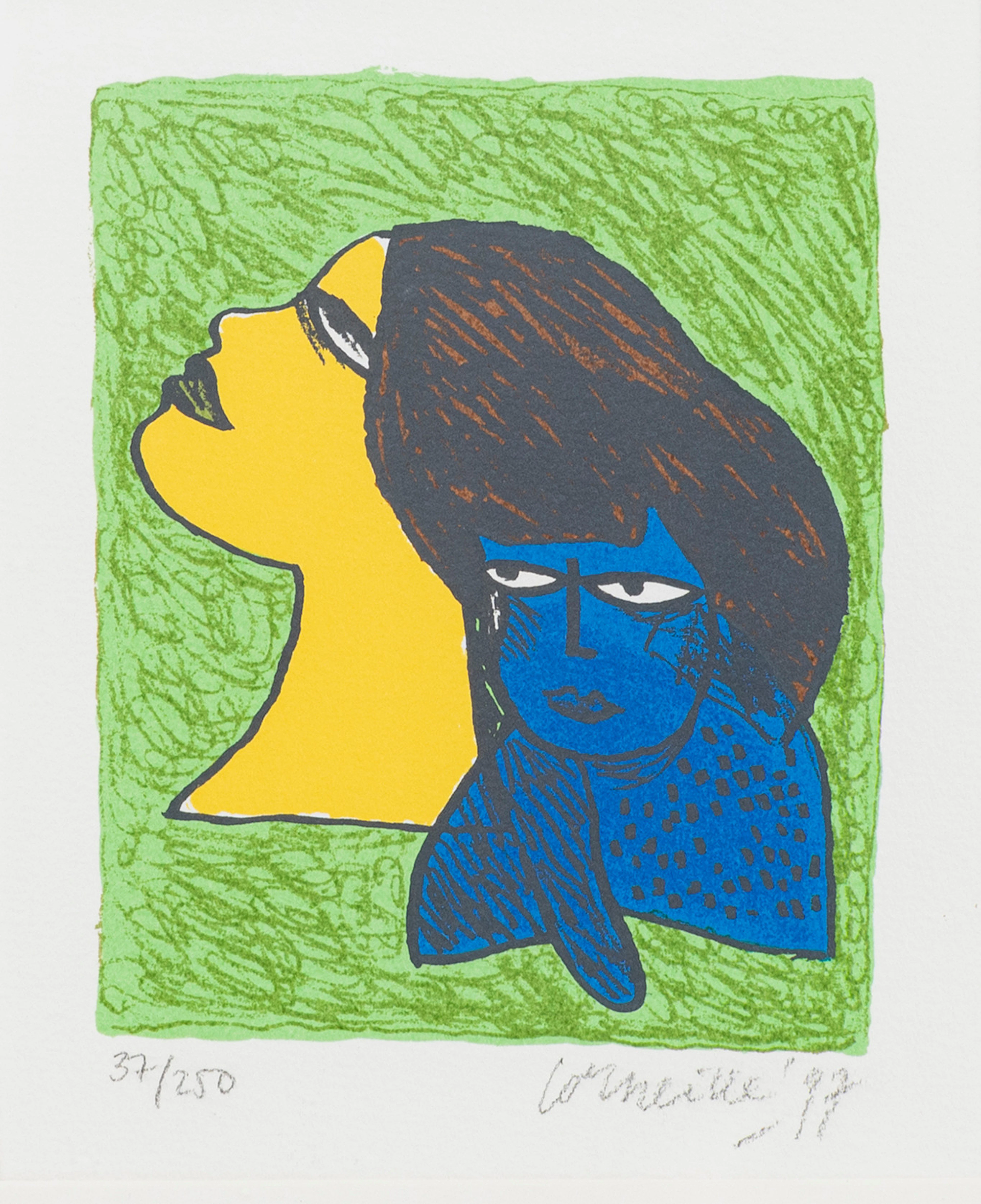 BEVERLOO CORNEILLE. figurkomposition, färglitografi, signerad samt