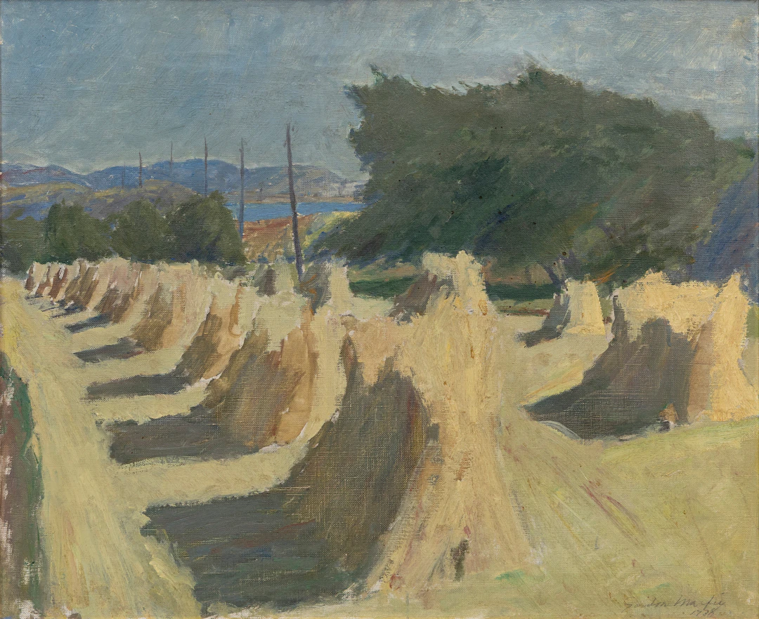 GORDON MACFIE. Komposition, olja på duk, signerad, daterad 1938.