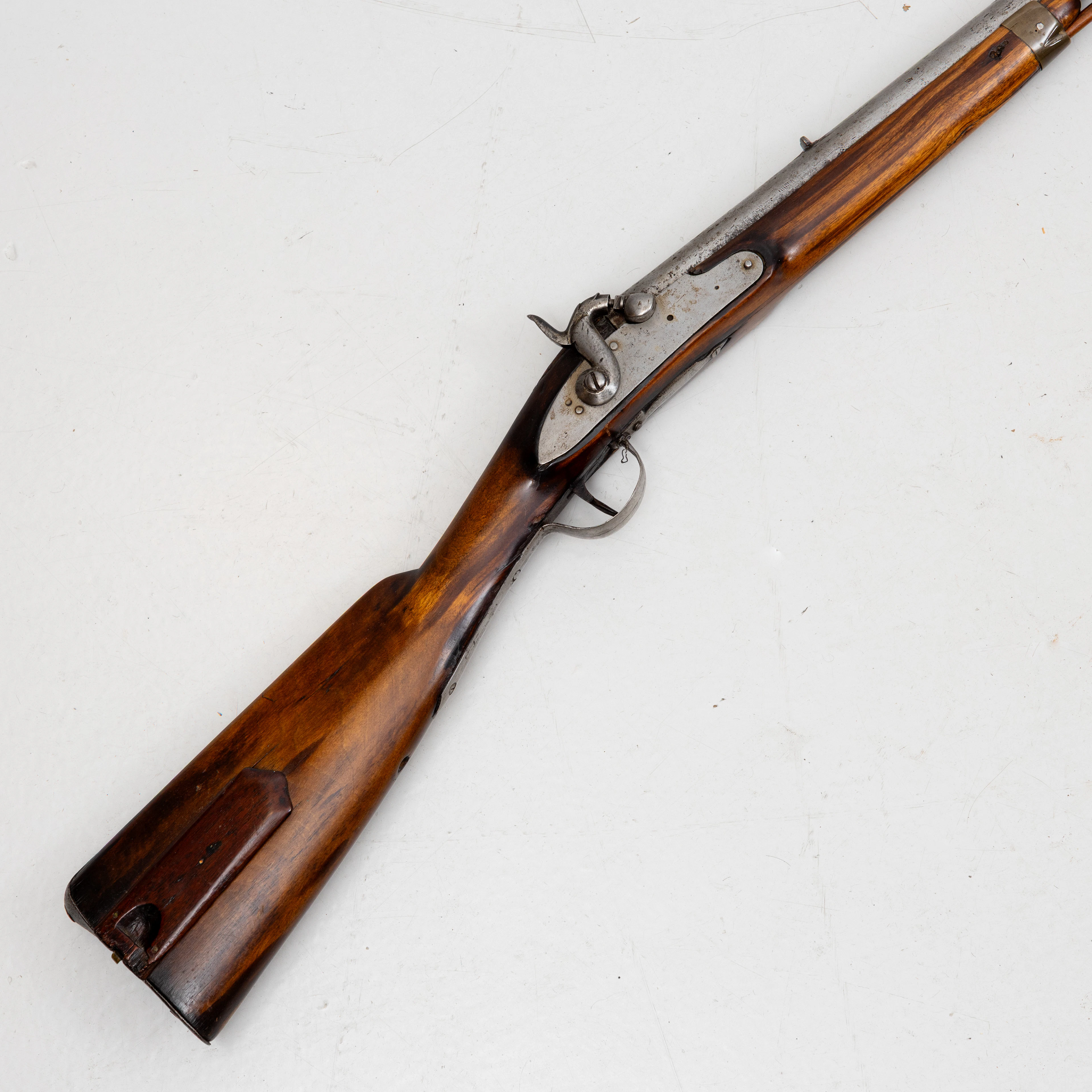 SLAGLÅSGEVÄR, konverterad från flintlås, 1800-tal.
